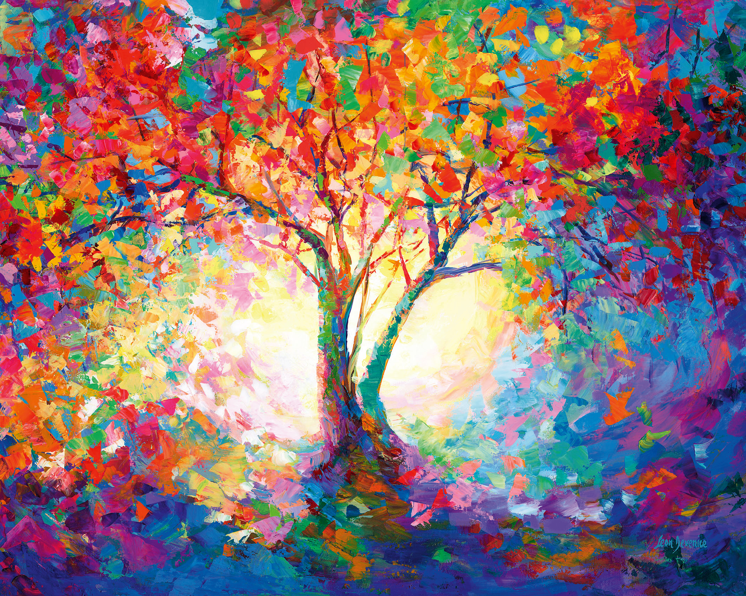 Leon Devenice - Colorful Tree of Life Poster
