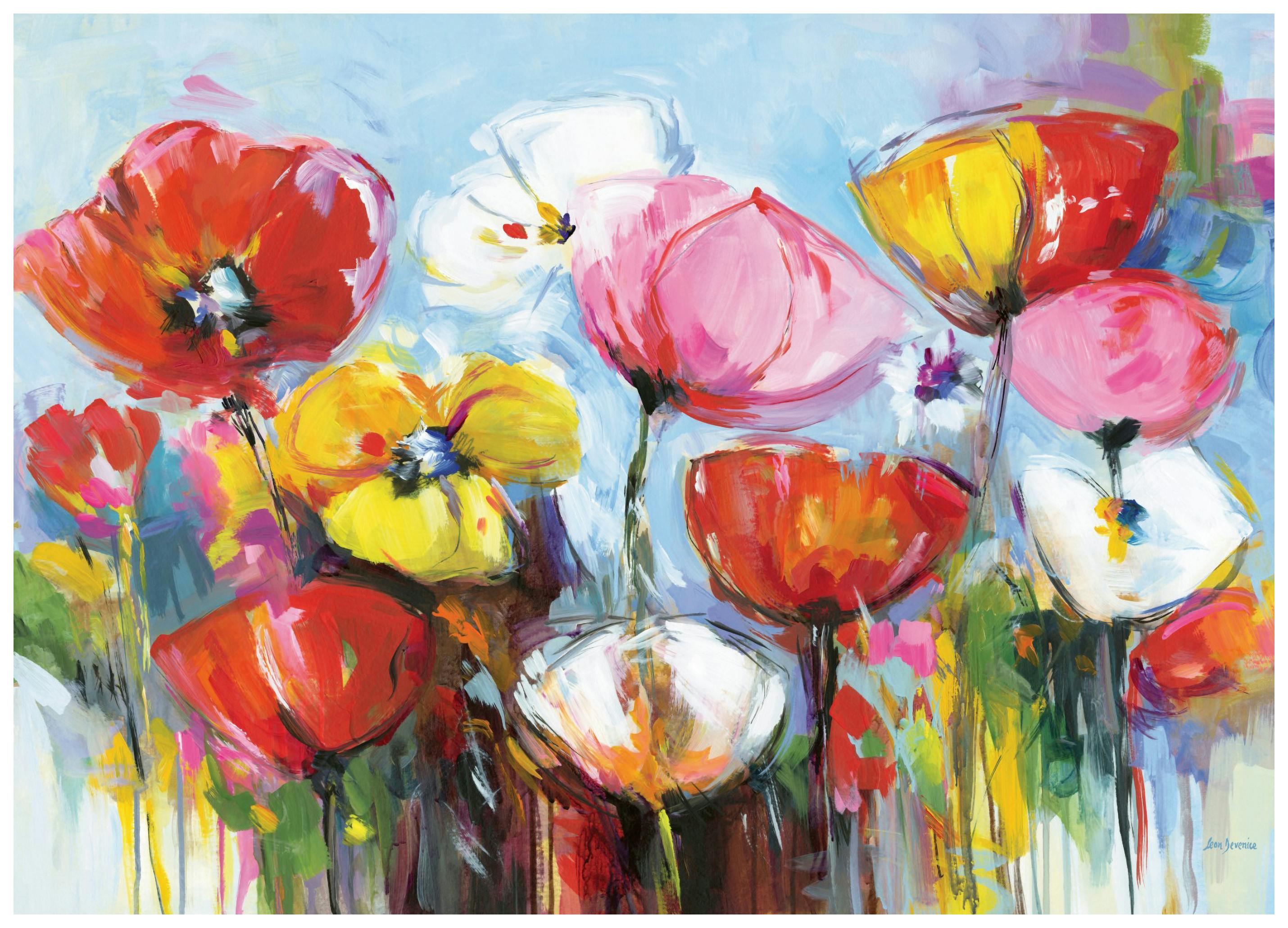 Leon Devenice - Joyful Flowers Poster (70x100 cm) - Poster Store