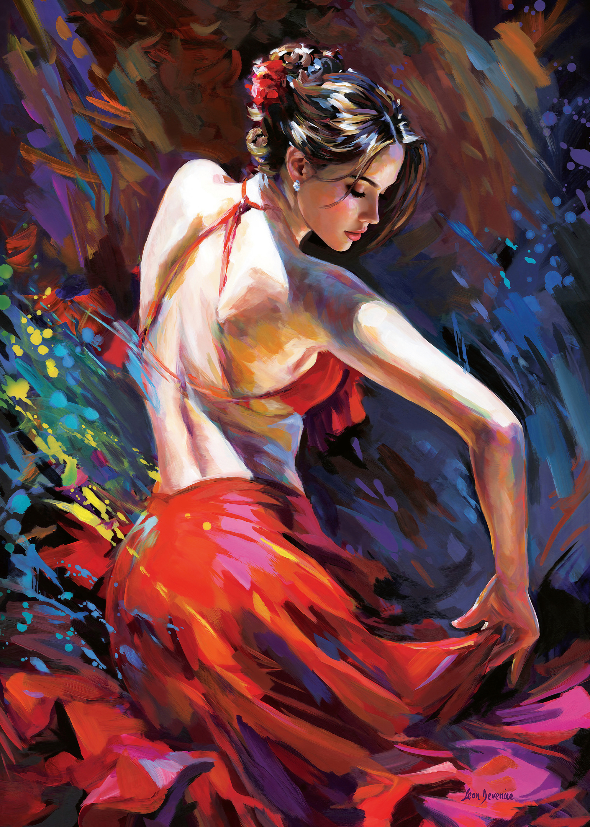 黒 Passepartout 50x70 cm | 大胆な黒と白のコントラストアート