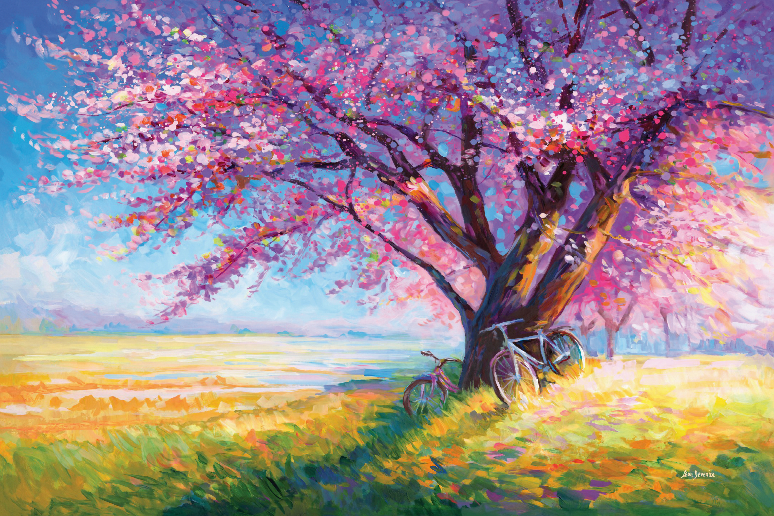 Leon Devenice - Cherry Blossom Romance Poster