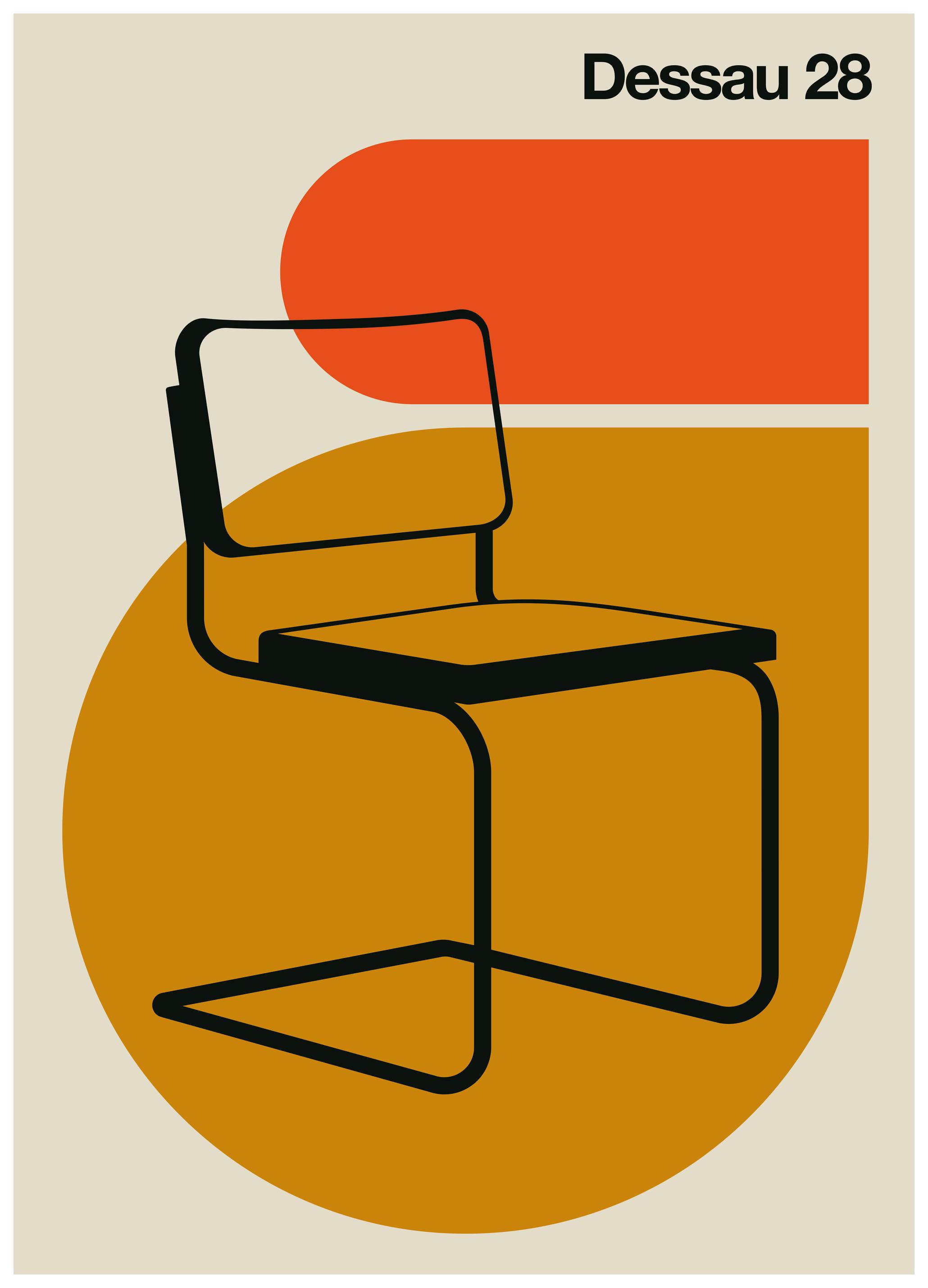 Bo Lundberg - Dessau Stoel Poster (13x18 cm) - Poster Store