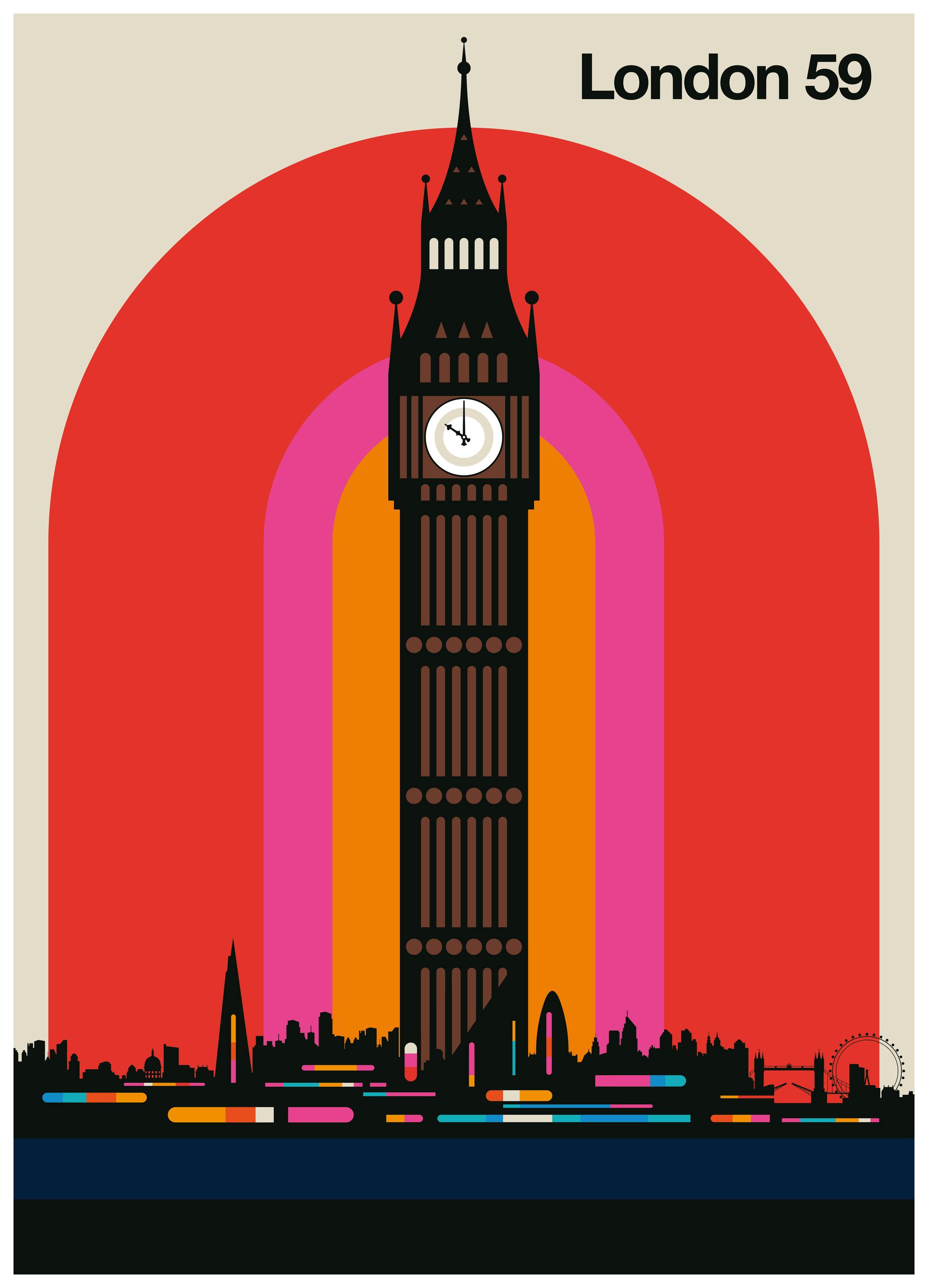 Bo Lundberg - London Big Ben Poster (100x150 cm) - Poster Store