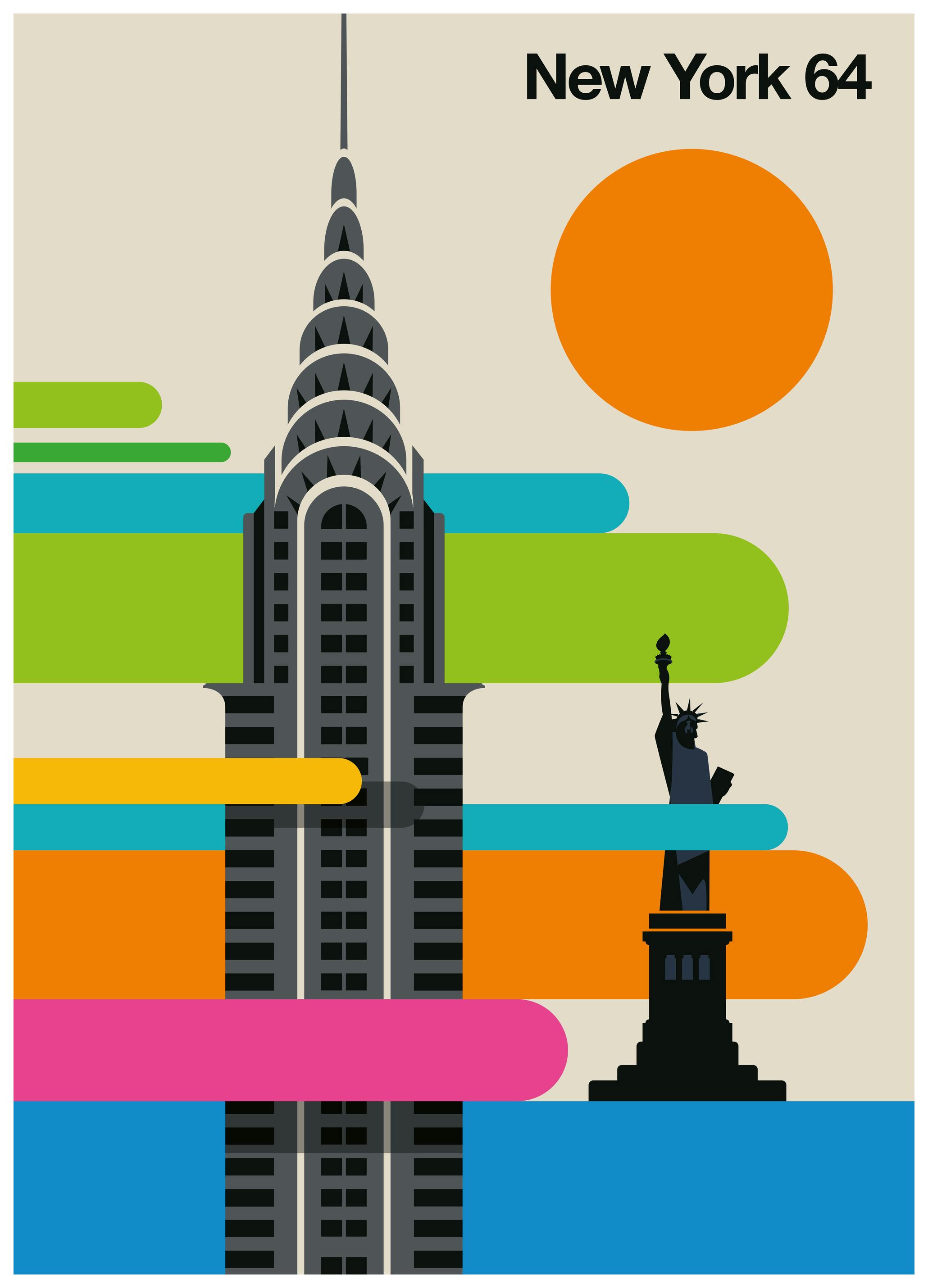 Bo Lundberg - New York Skyline Plakat (21x30 cm) - Poster Store