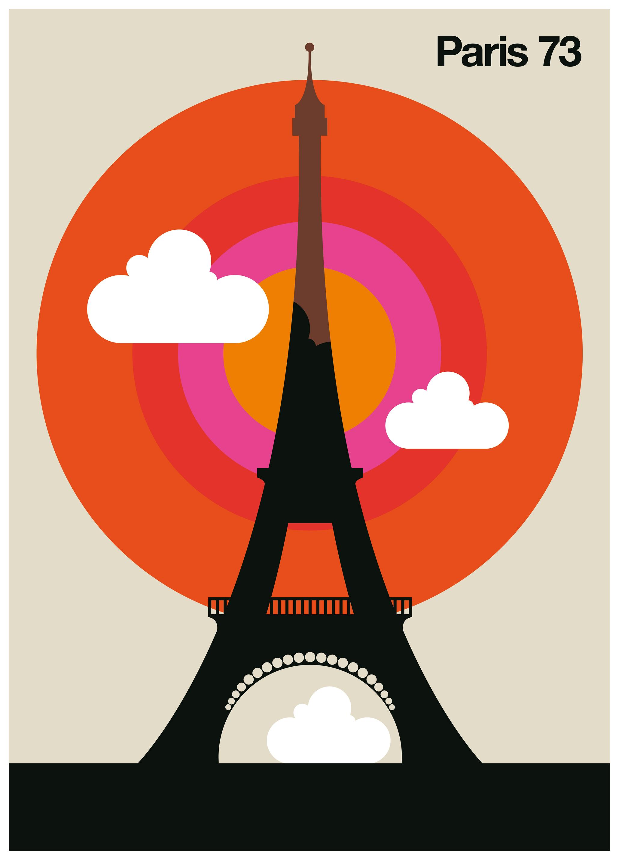 Bo Lundberg - Paris Solnedgang Plakat (30x40 cm) - Poster Store