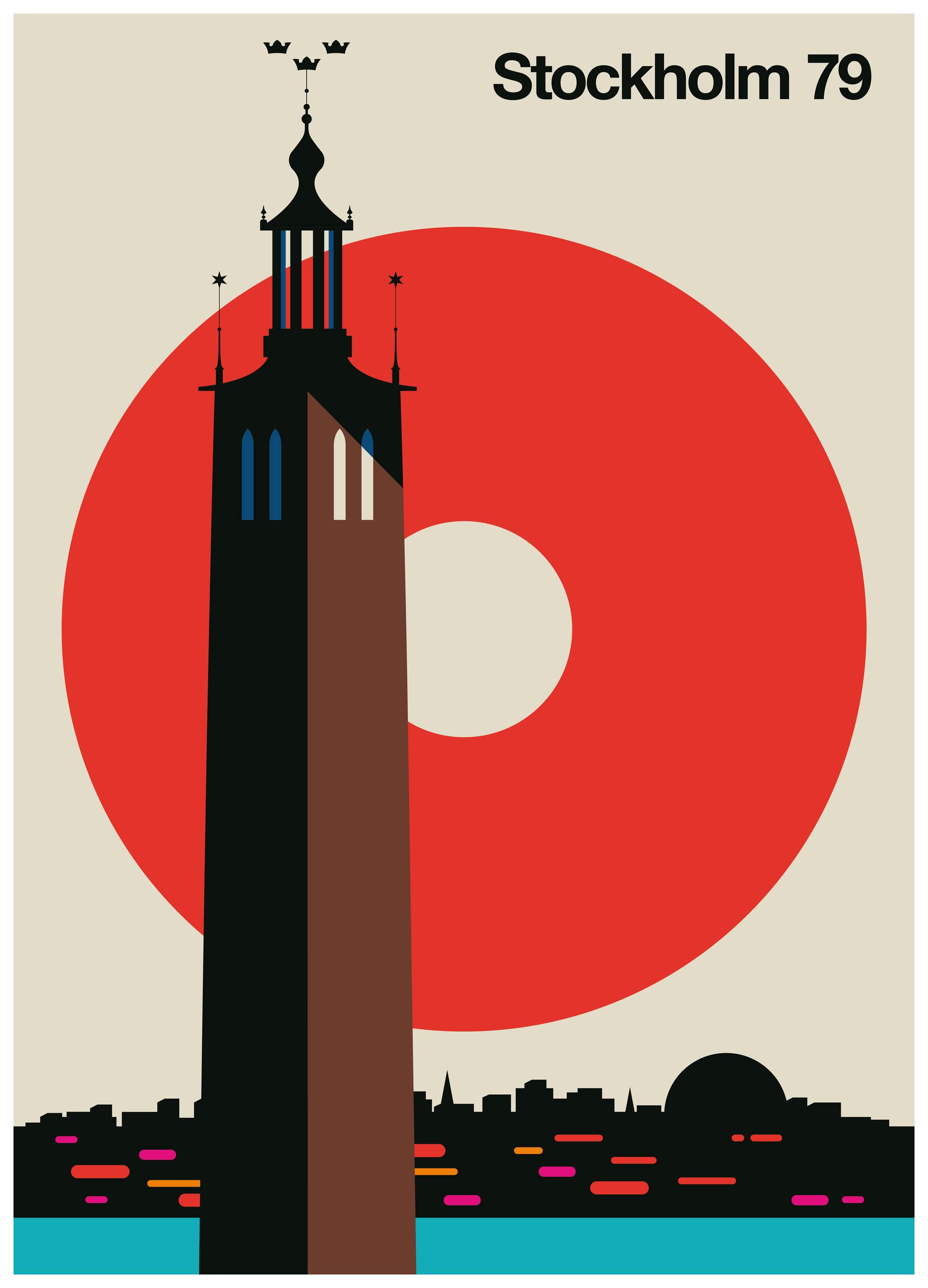 Bo Lundberg - Stockholm Skyline Poster (100x150 cm) - Poster Store