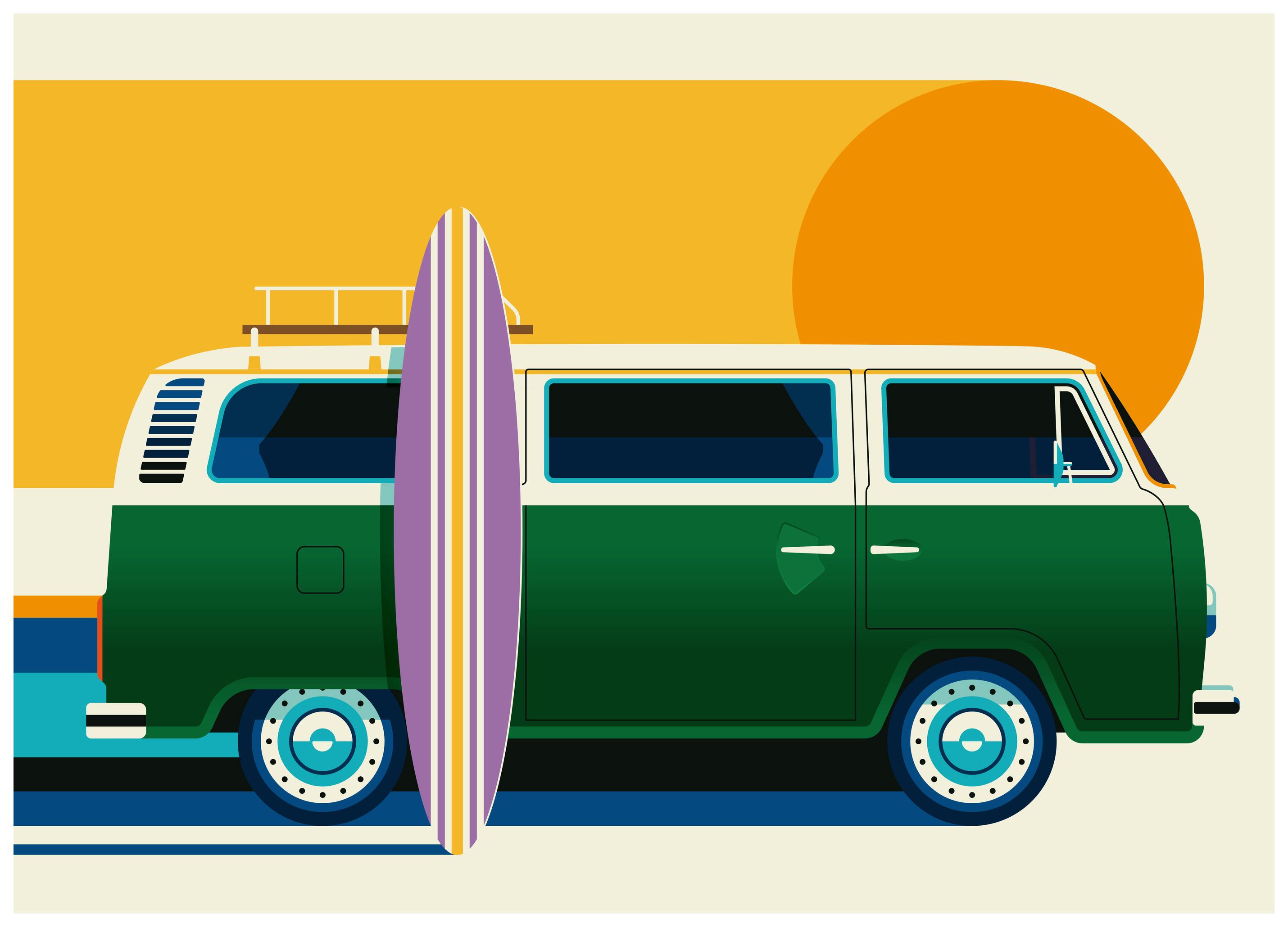 Bo Lundberg - Vintage Husbil Poster (100x150 cm) - Poster Store