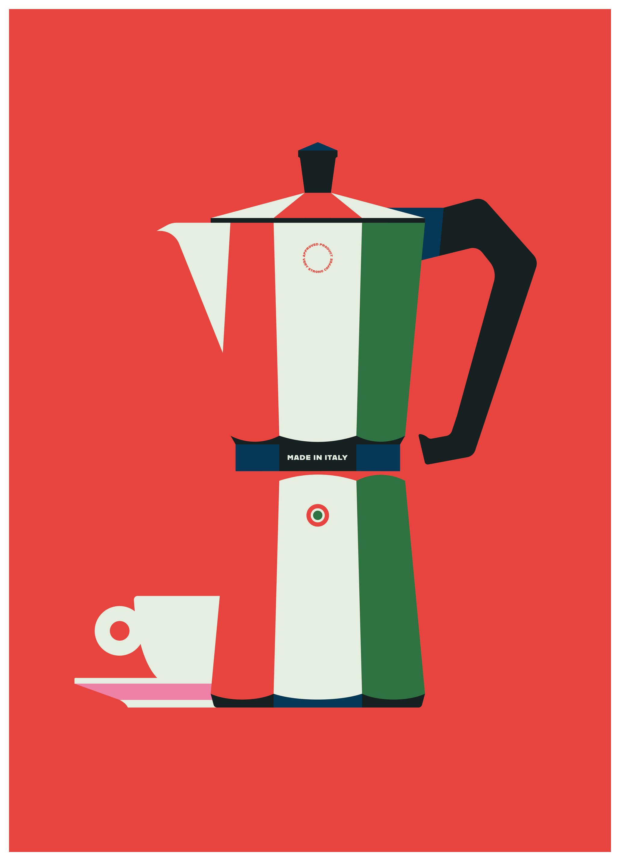 Bo Lundberg - Italienskt Kaffe Poster (70x100 cm) - Poster Store