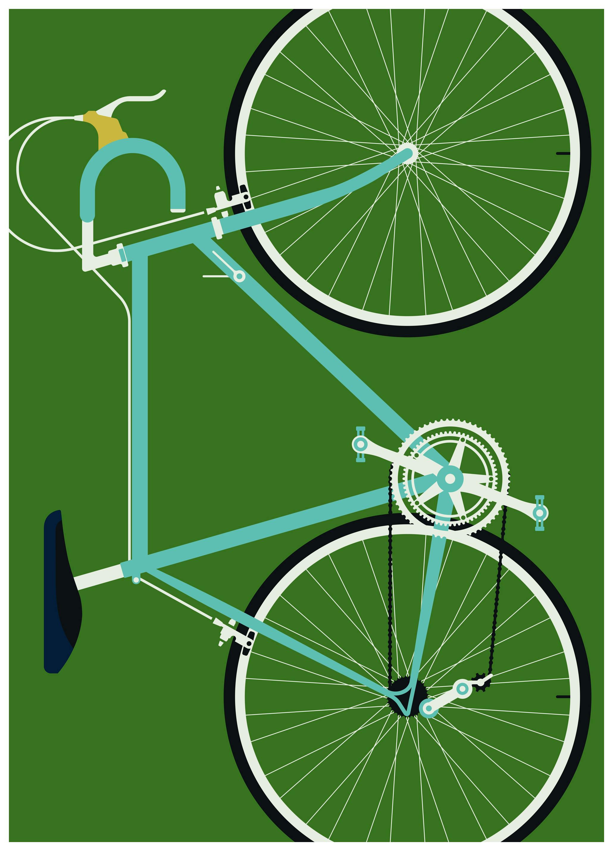 Bo Lundberg - Italian Racing Bike Poster (30x40 cm) - Poster Store
