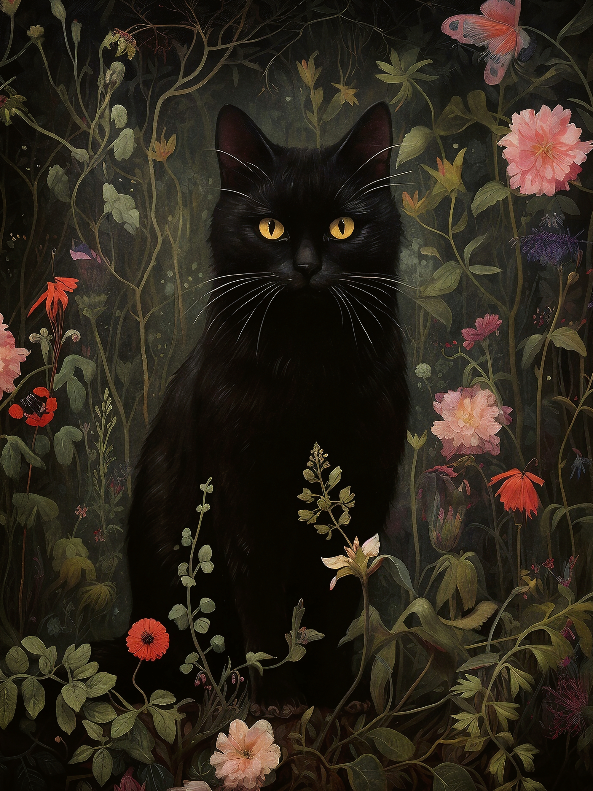 Olga Telnova - Black Cat Poster