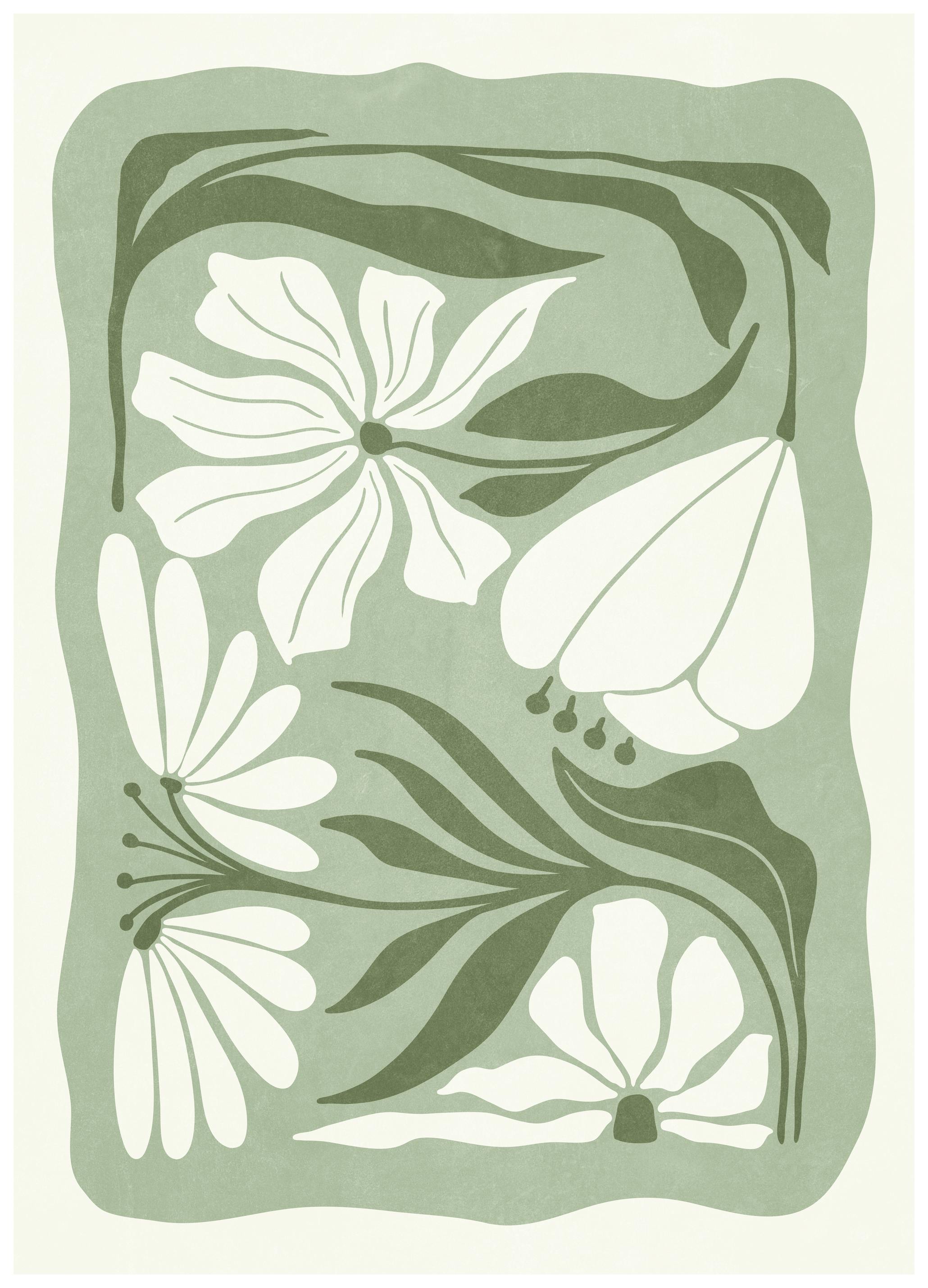 Olga Telnova - Abstract Floral Poster (70x100 cm) - Poster Store