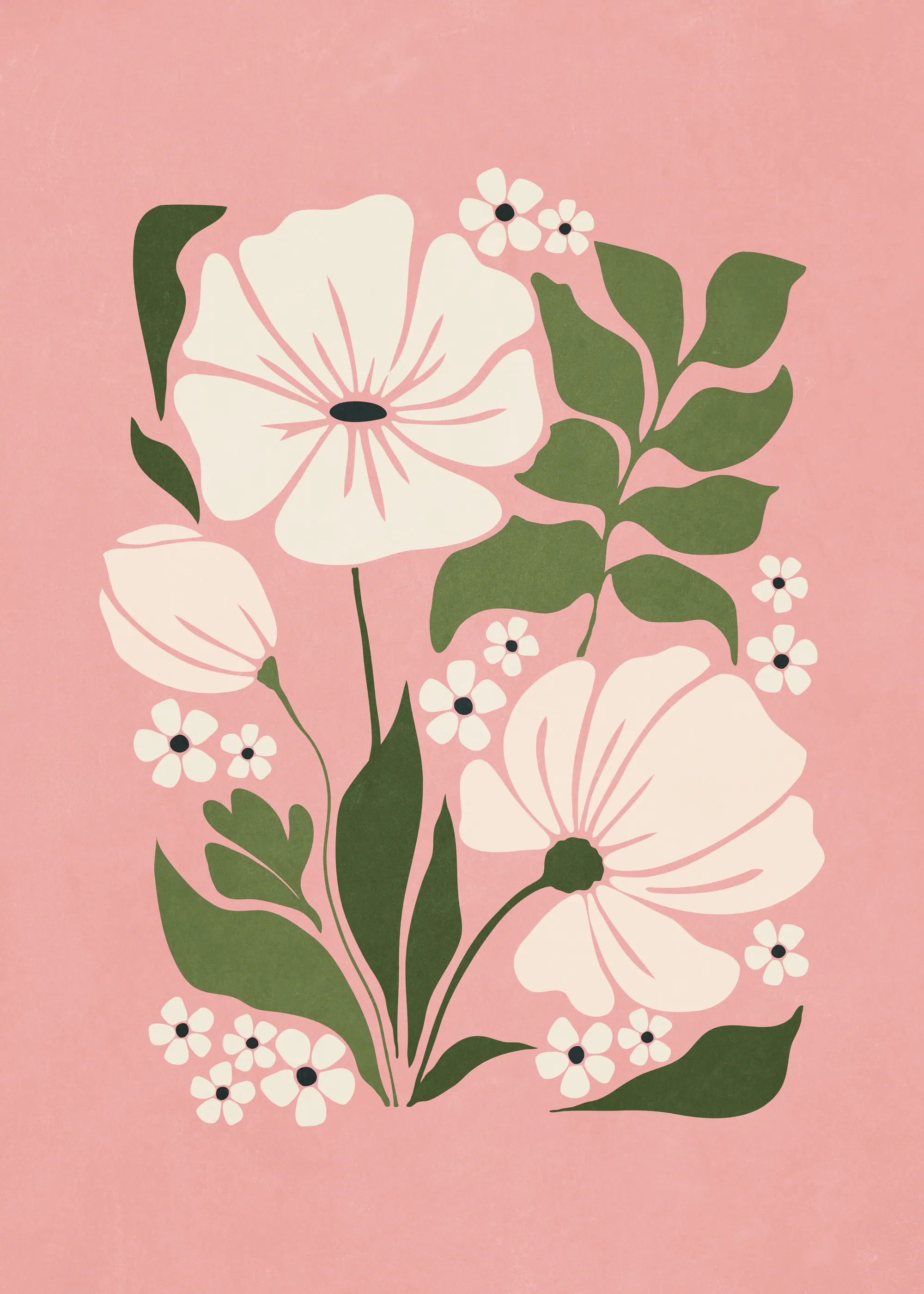 Olga Telnova - Pink Flowers Poster 0