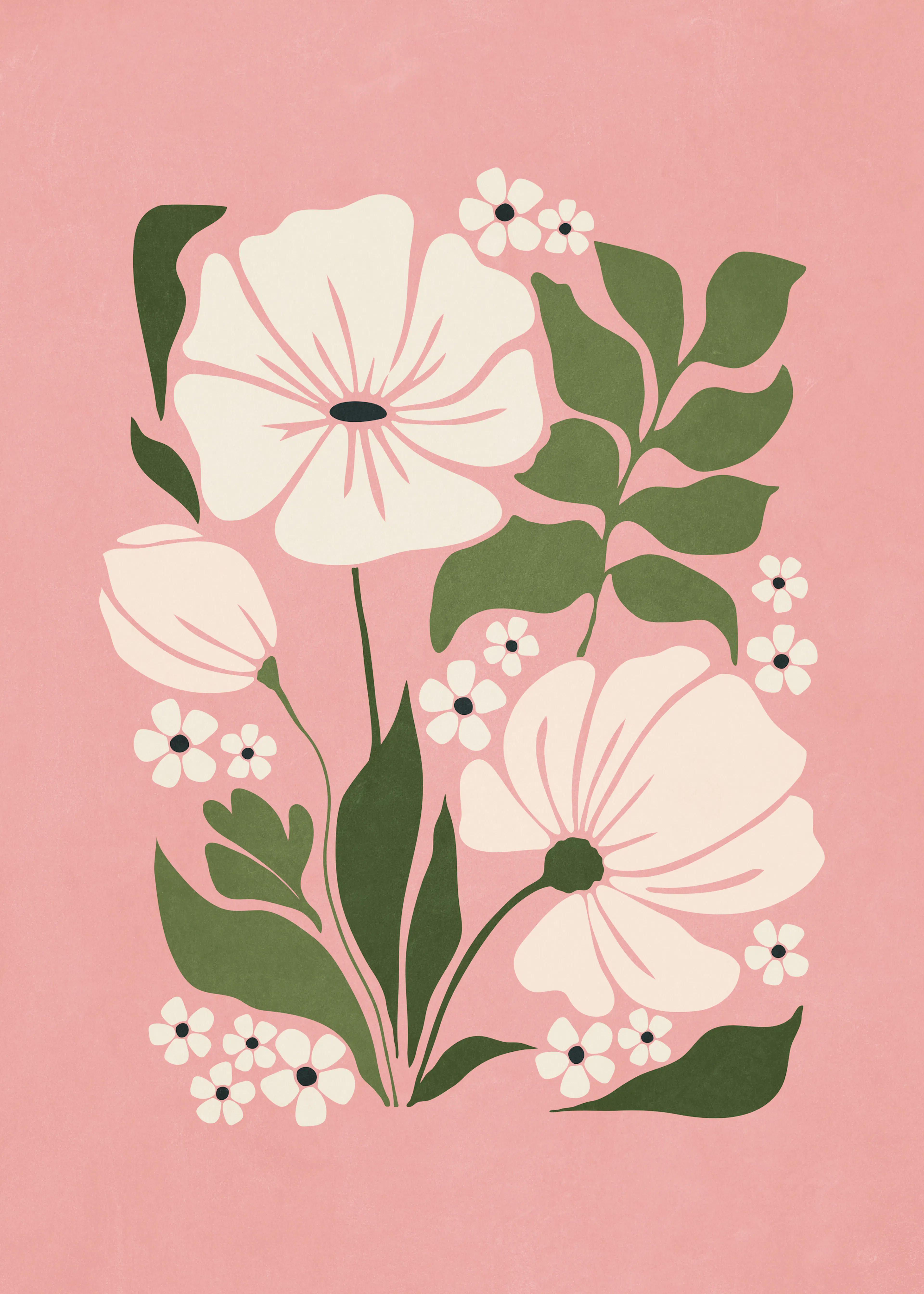 Olga Telnova - Pink Flowers Poster 0