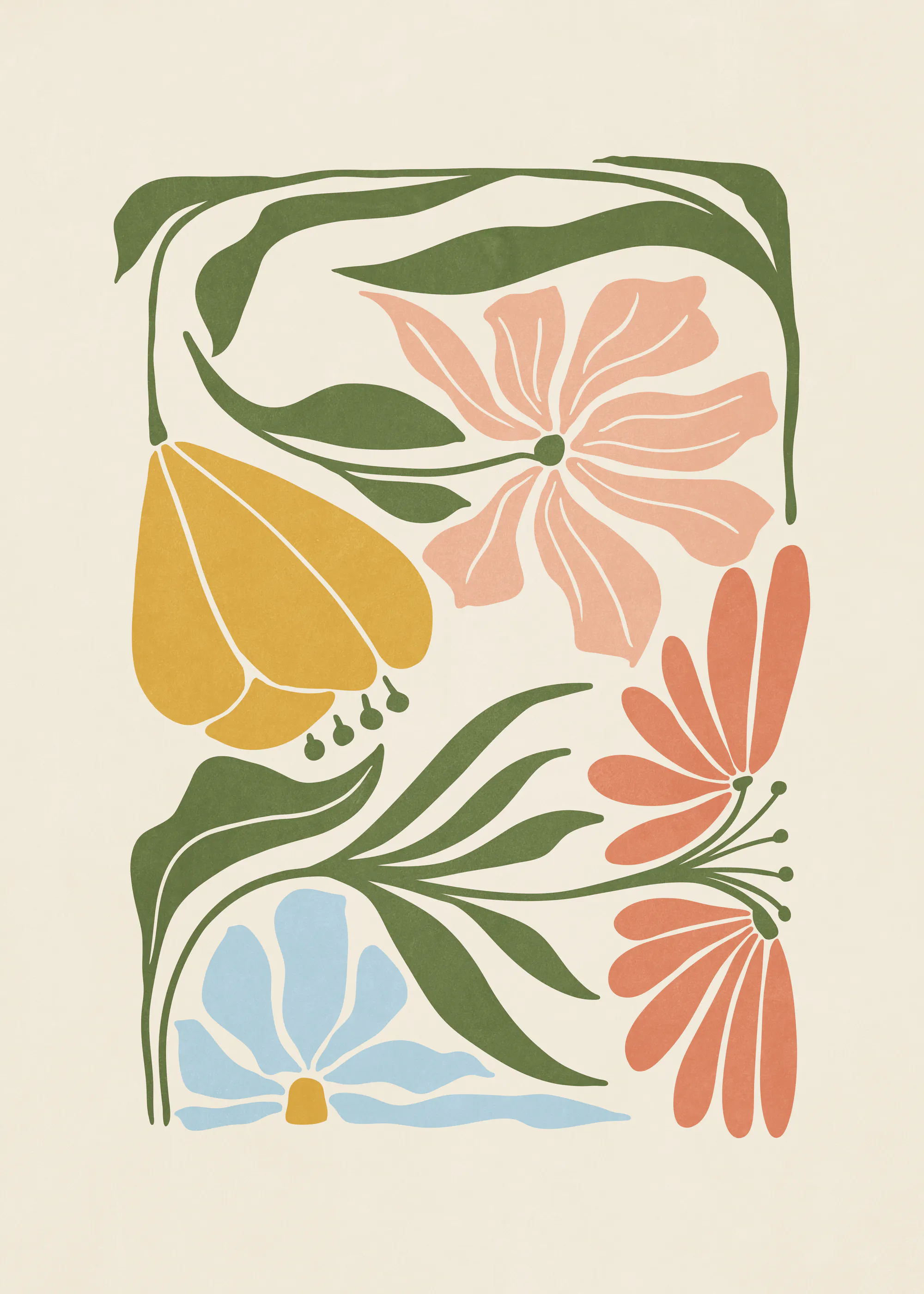 Olga Telnova - Abstract Flowers Poster 0