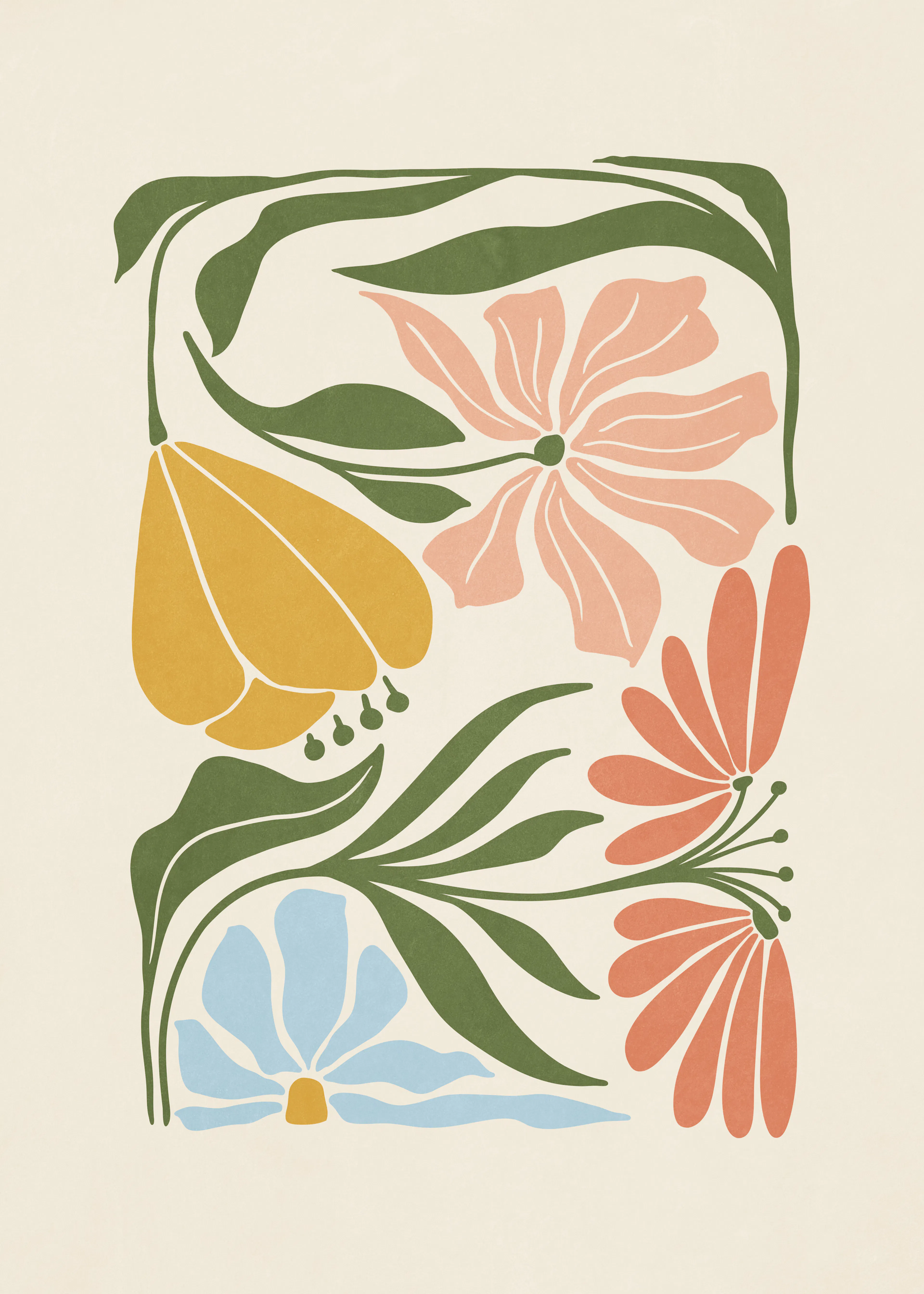 Olga Telnova - Abstract Flowers Poster 0