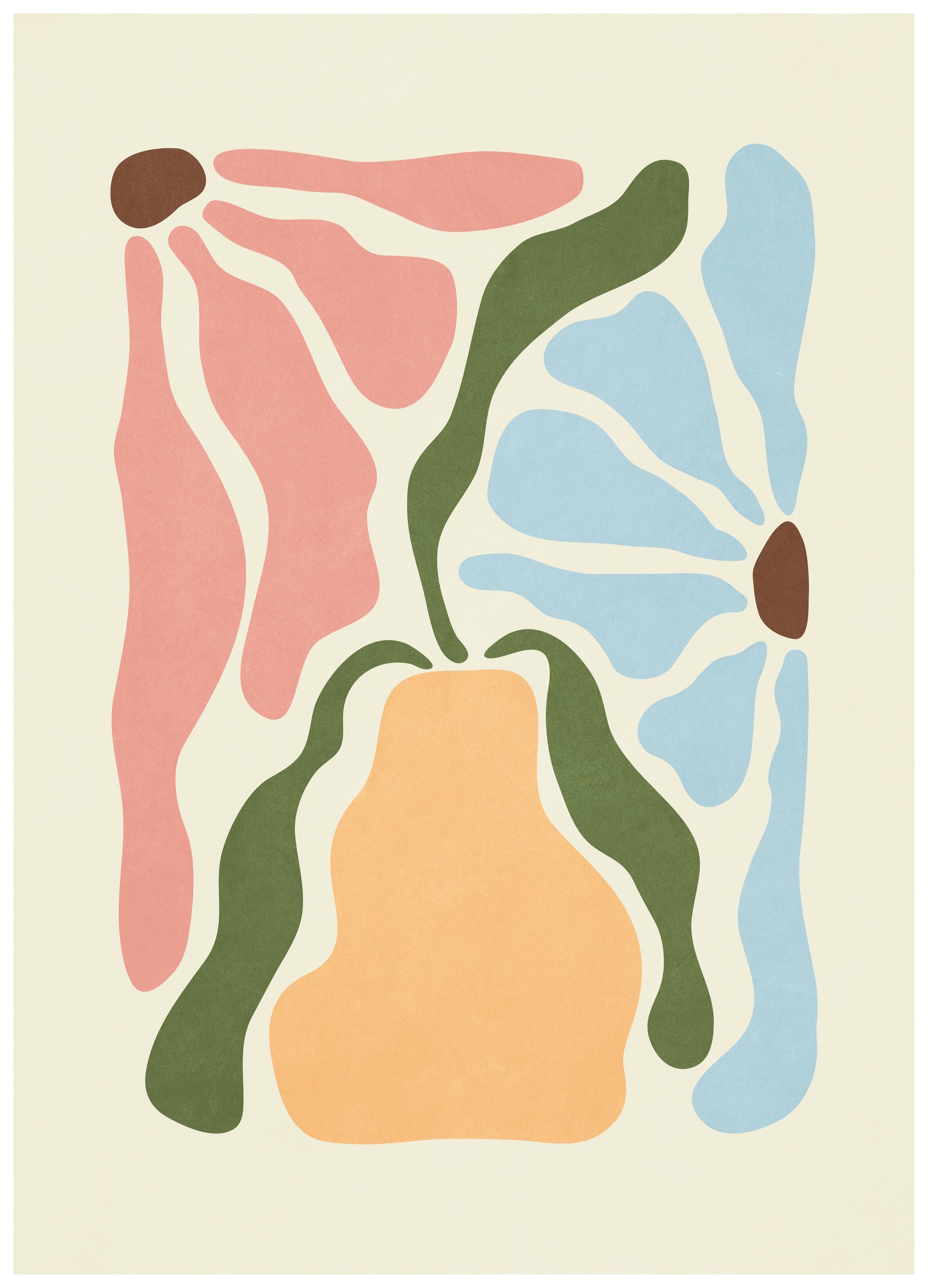 Olga Telnova - Abstraktit Muodot Juliste (50x70 cm) - Poster Store