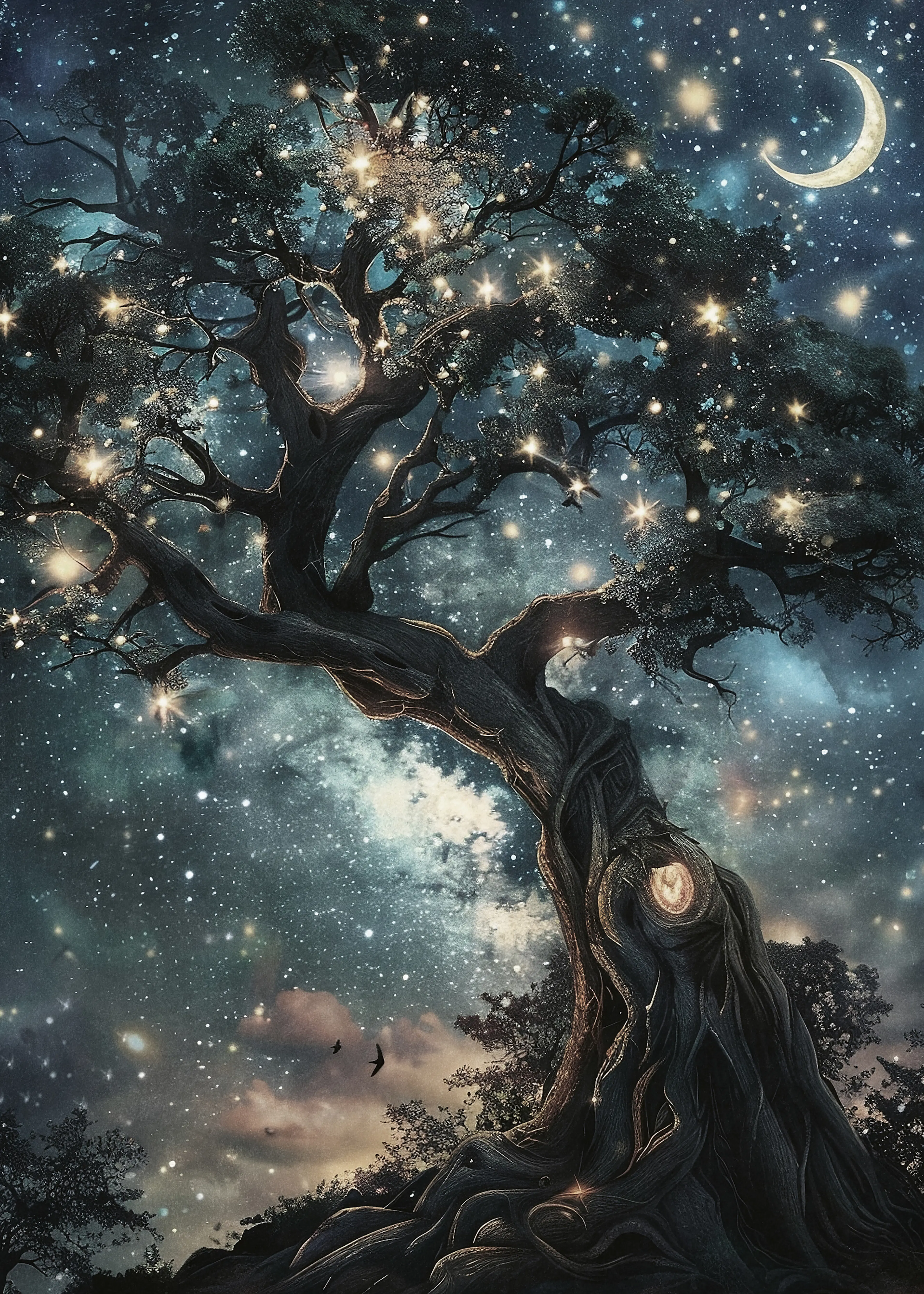 Olga Telnova - Magic Tree Night Poster 0