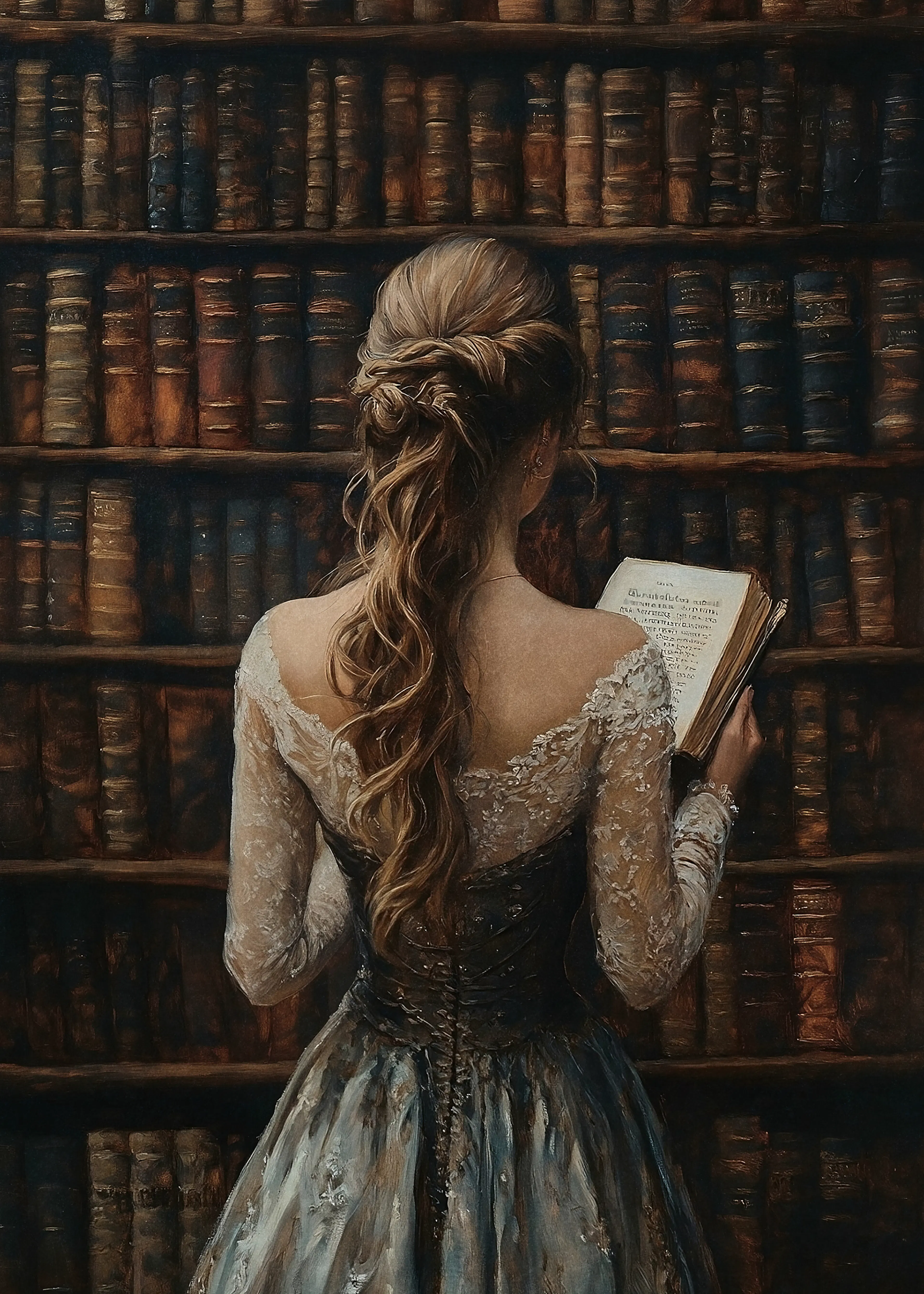 Olga Telnova - Vintage Library Poster 0