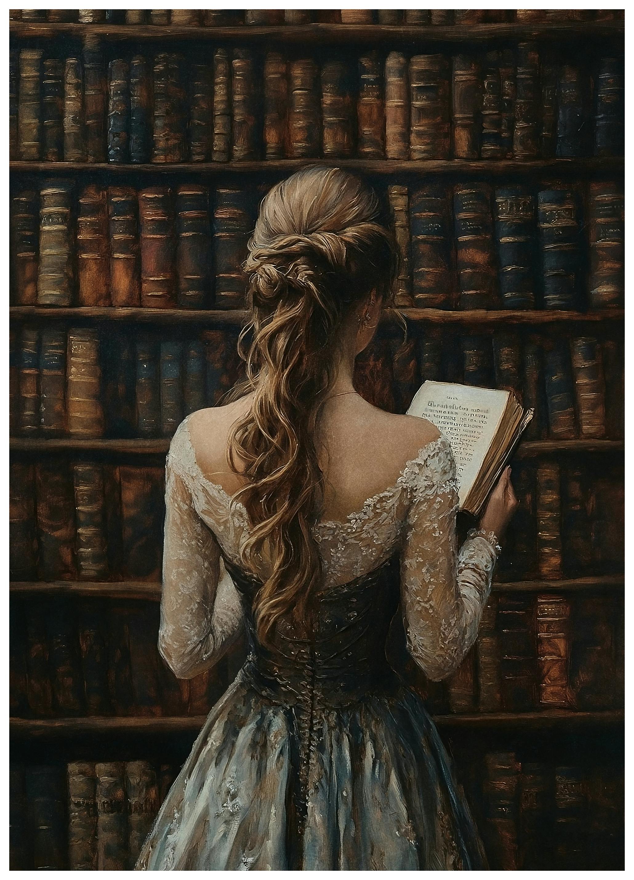 Prints Olga Telnova - Vintage Library Poster (30x40 cm) - Poster Store