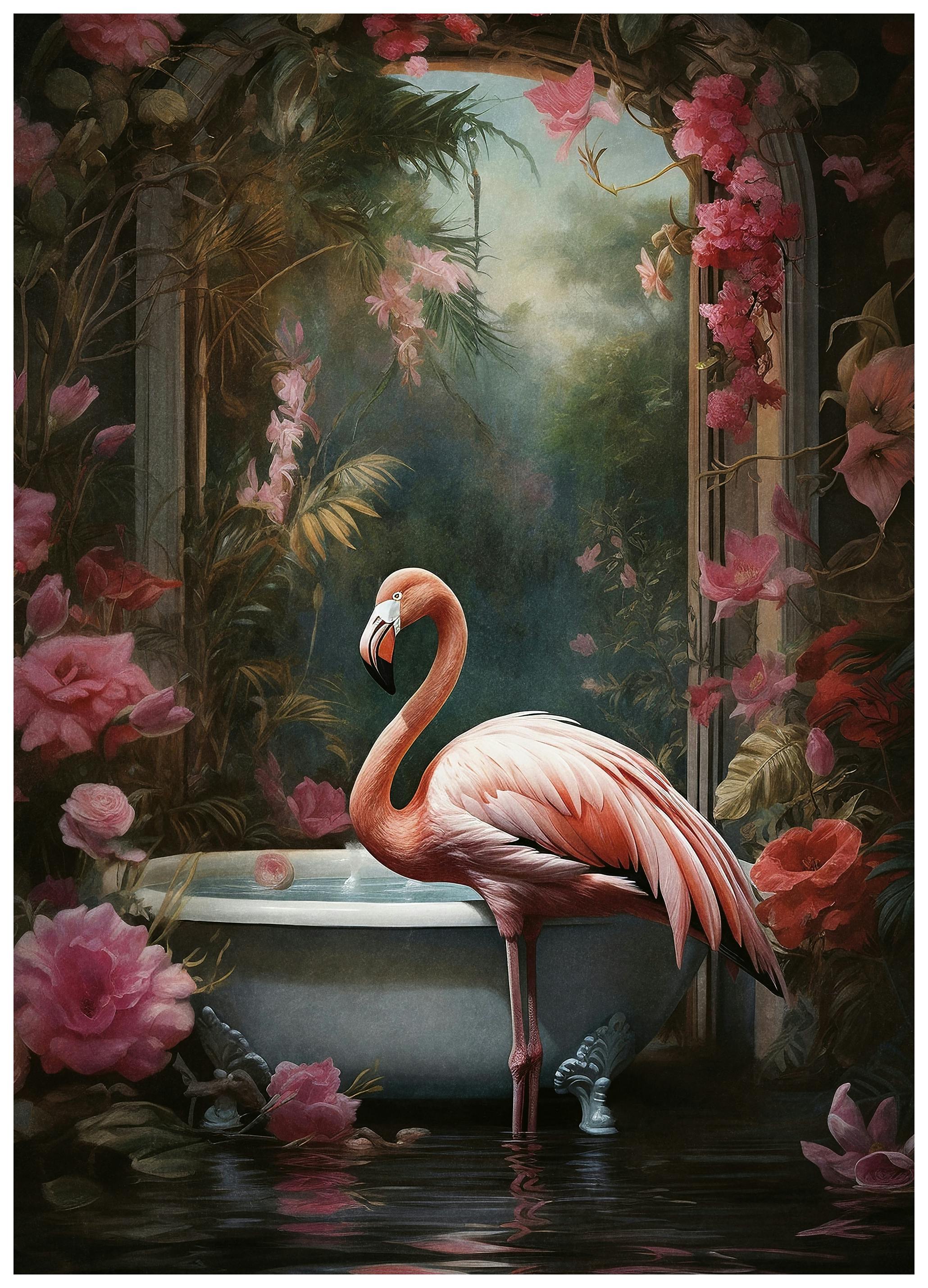 Olga Telnova - Flamingo Poster (70x100 cm) - Poster Store