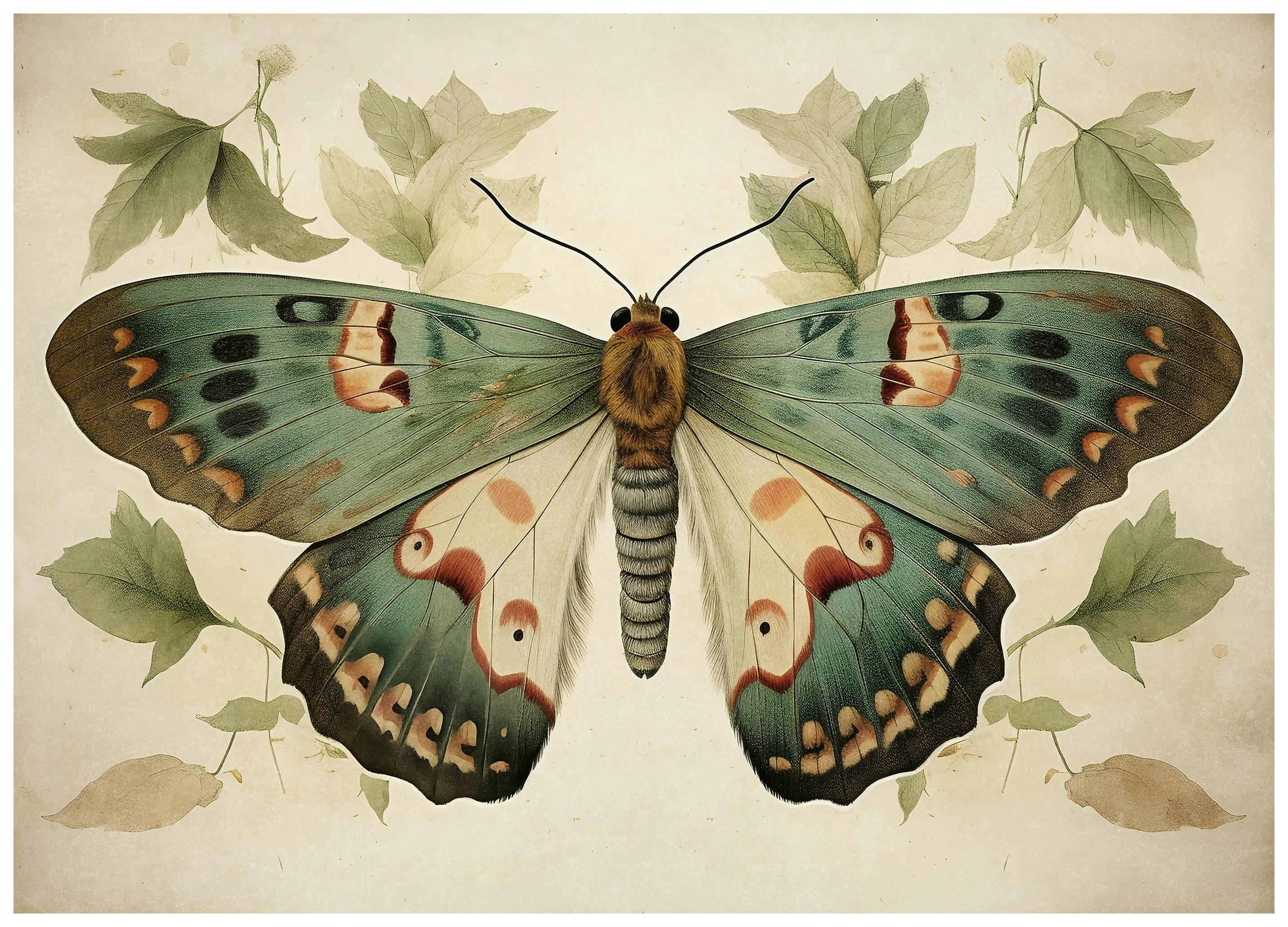Olga Telnova - Papillon Mural Affiche (30x40 cm) - Poster Store