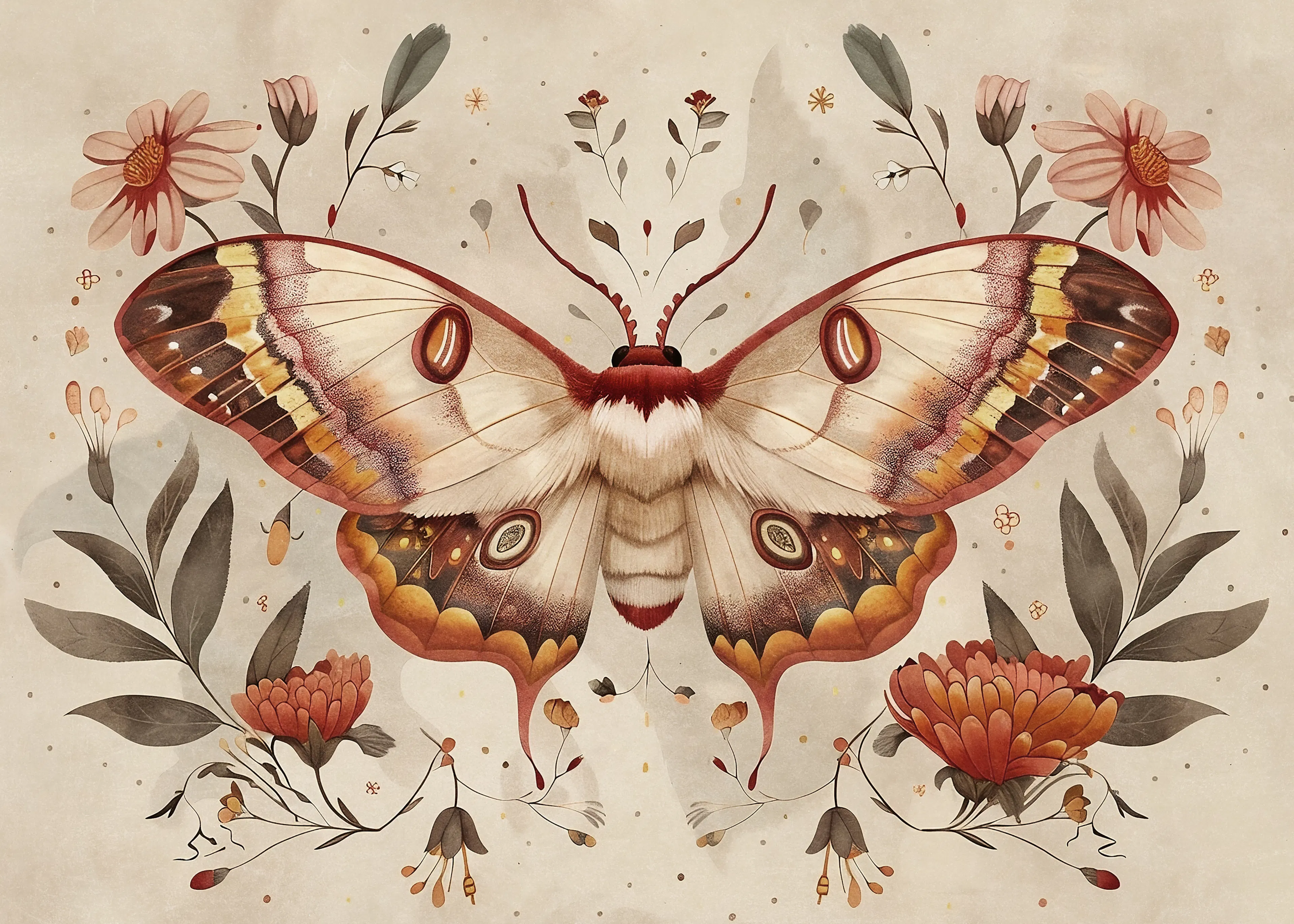 Olga Telnova - Vintage Moth Affiche 0