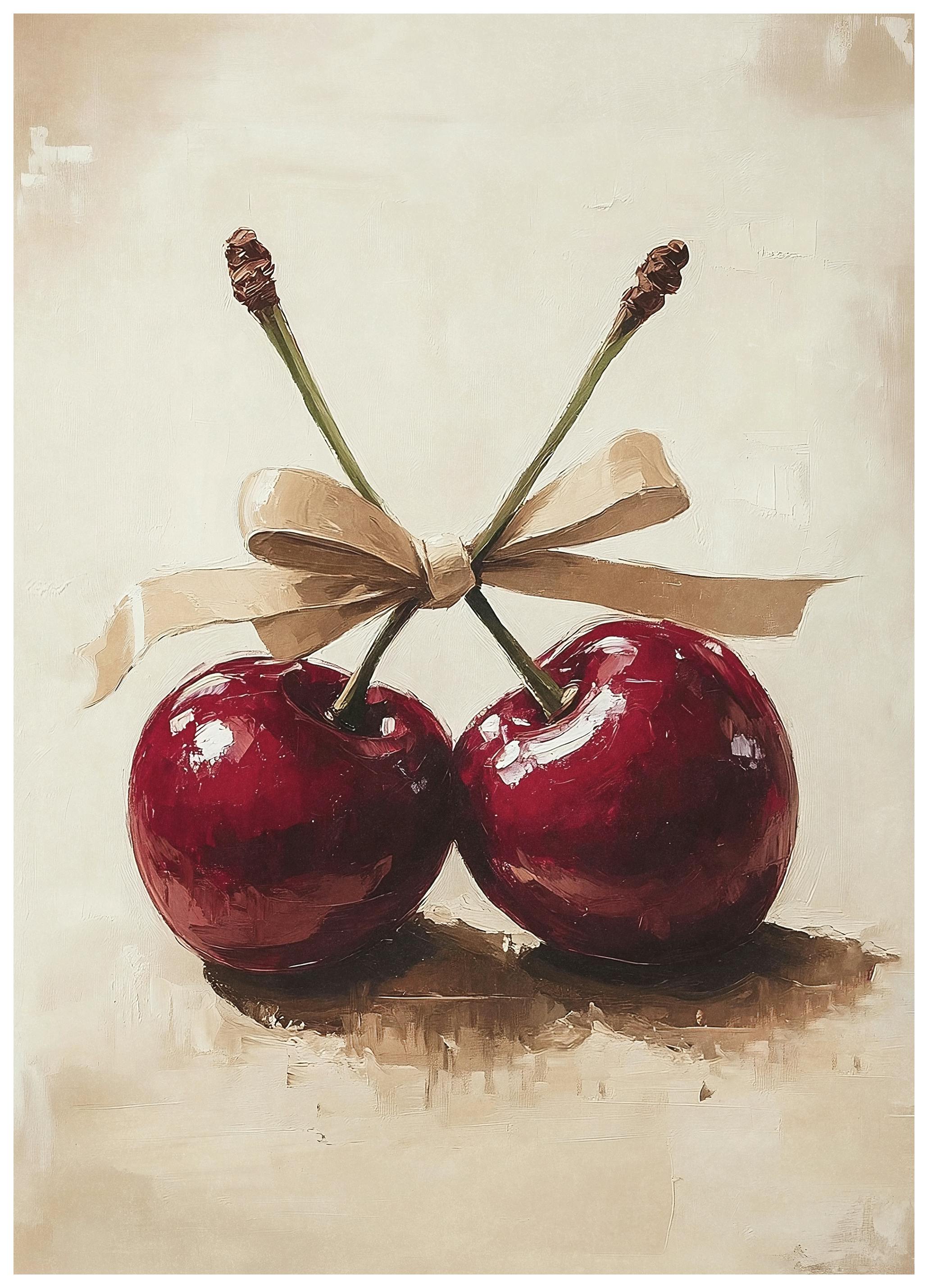 Olga Telnova - Cherries Wall Poster (21x30 cm) - Poster Store