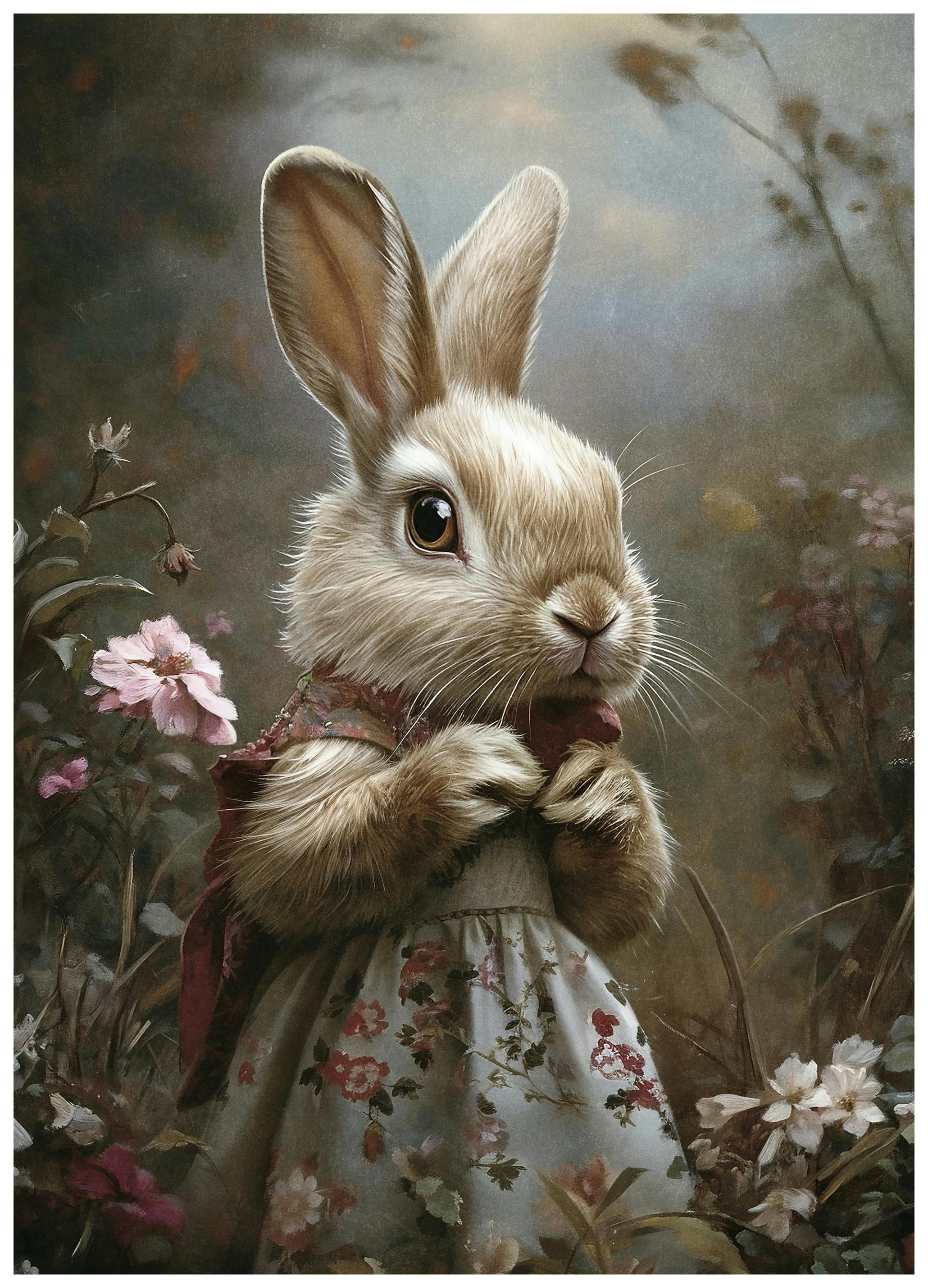 Olga Telnova - Słodki Królik II Plakat (70x100 cm) - Poster Store