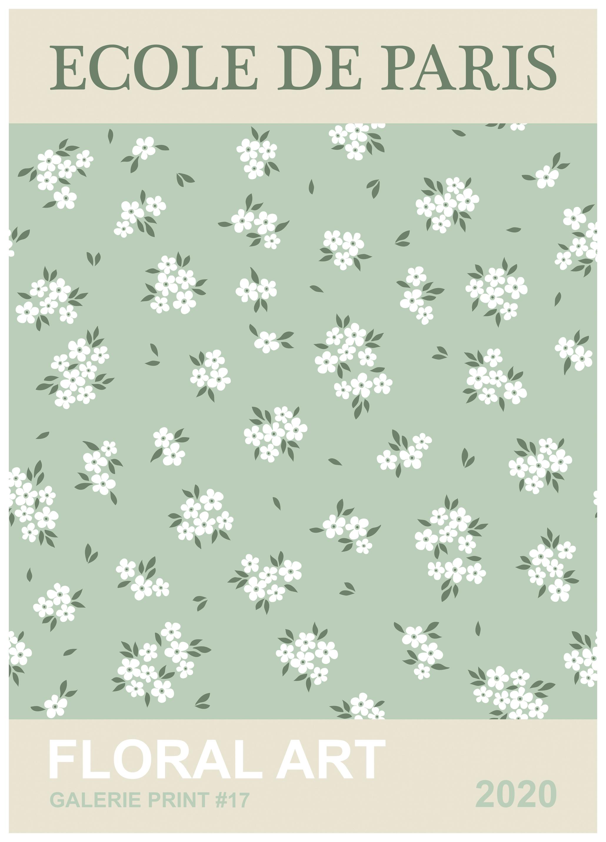 Prints Olga Telnova - Ecole de Paris Green Poster (21x30 cm) - Poster Store