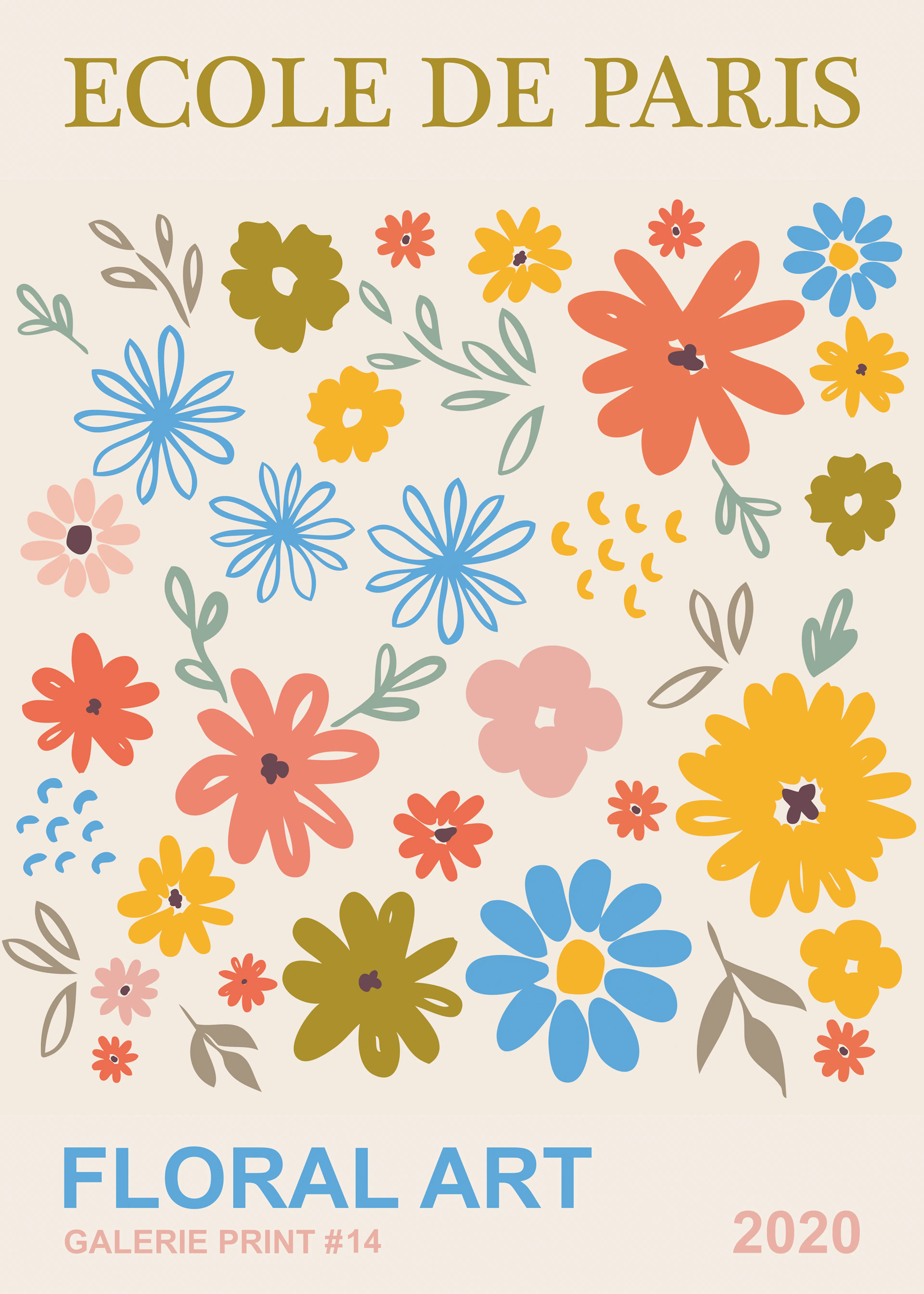 Olga Telnova - Ecole de Paris Floral Mix Poster 0