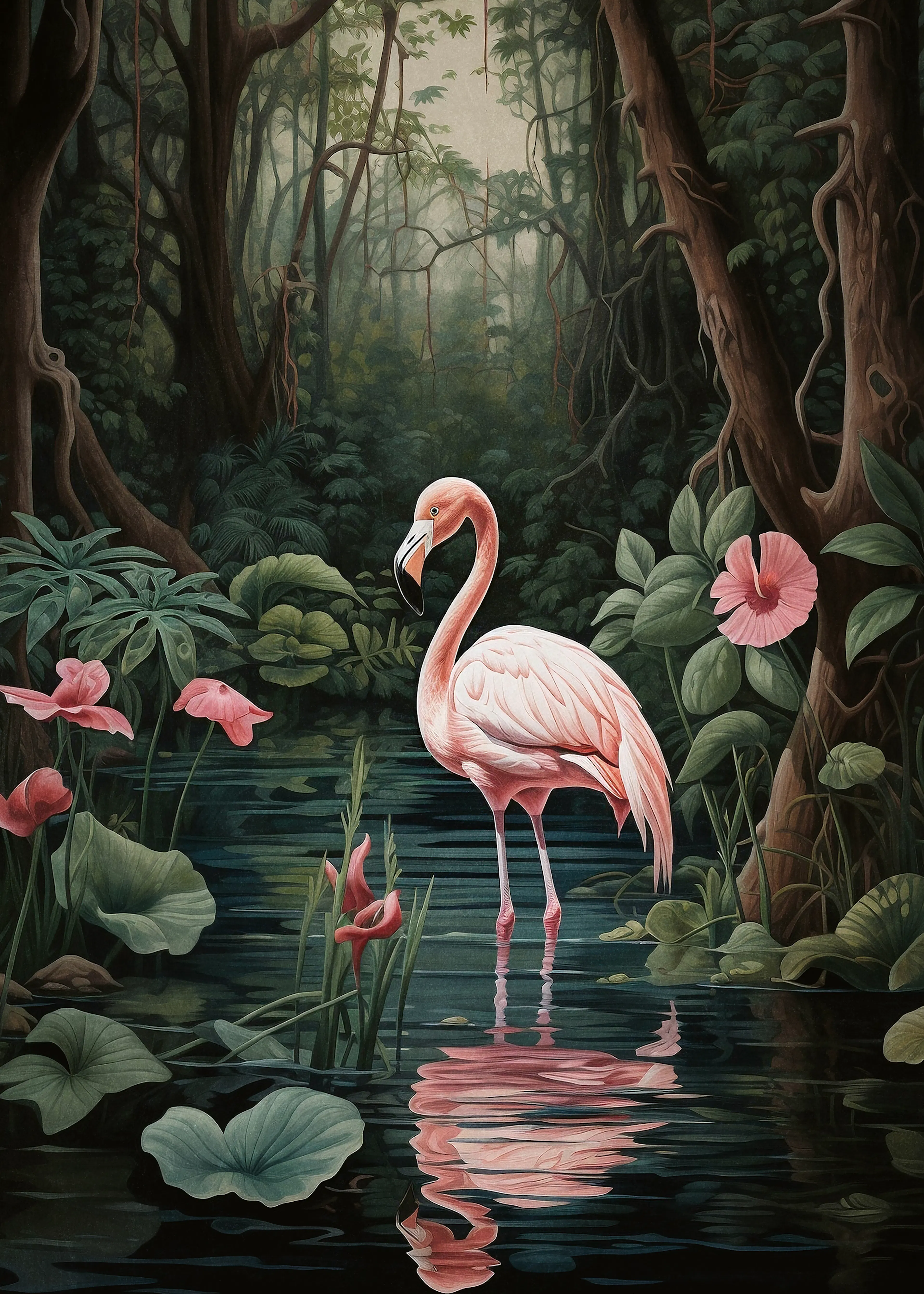 Olga Telnova - Forêt de Flamants Affiche 0