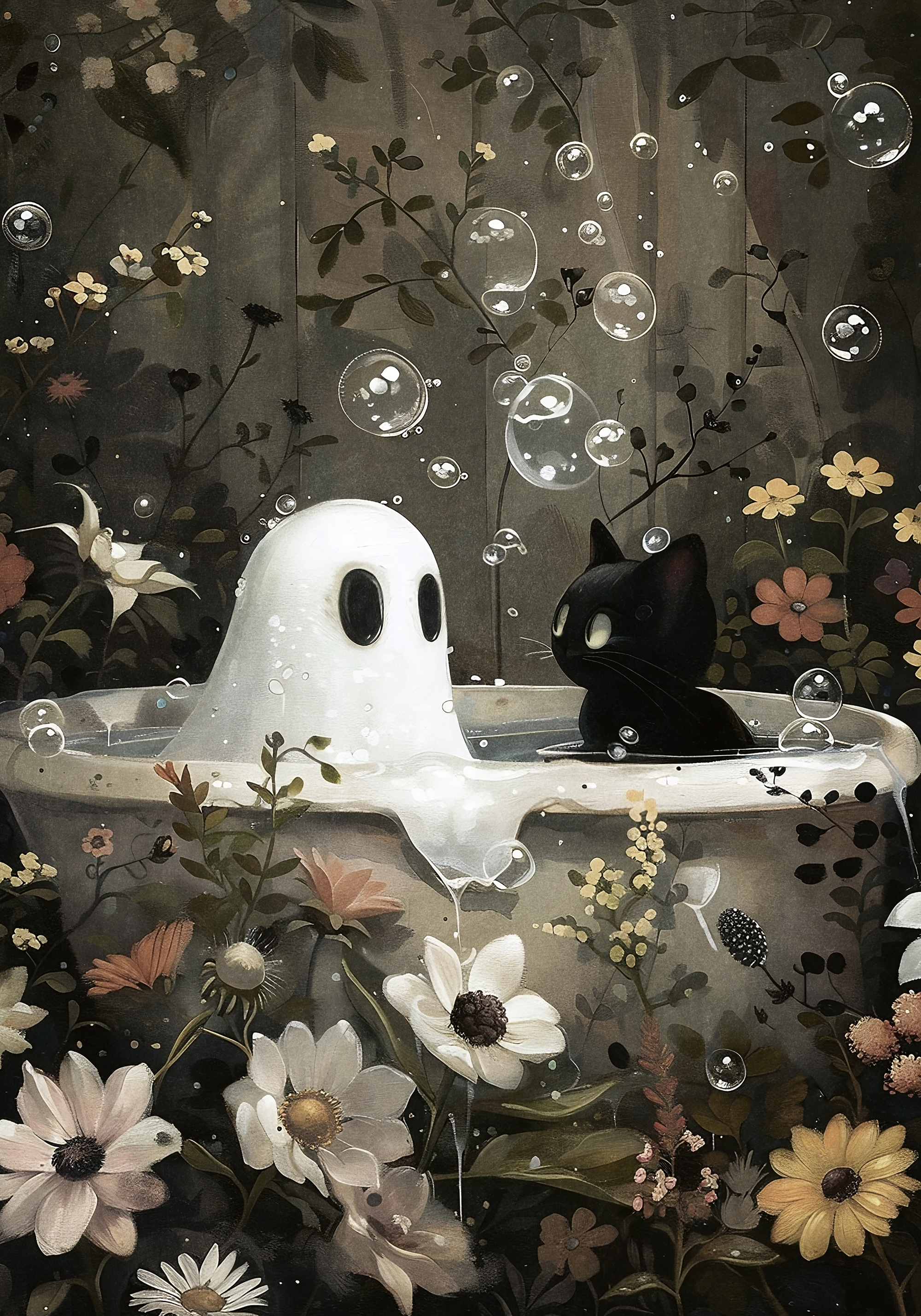 Olga Telnova - Ghost Bathtub Poster