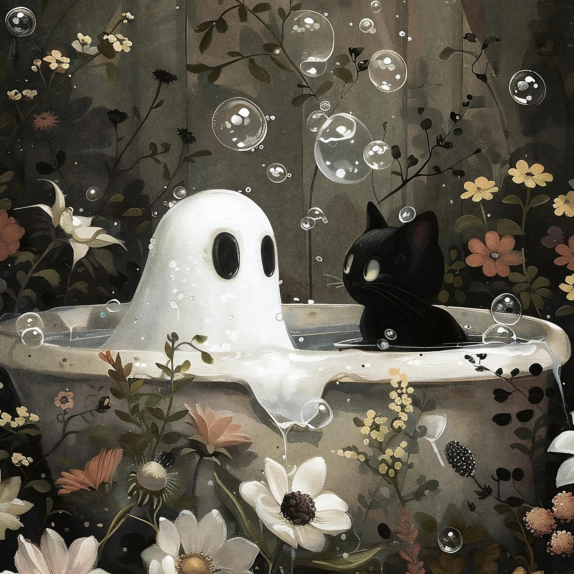 Olga Telnova - Ghost Bathtub Poster