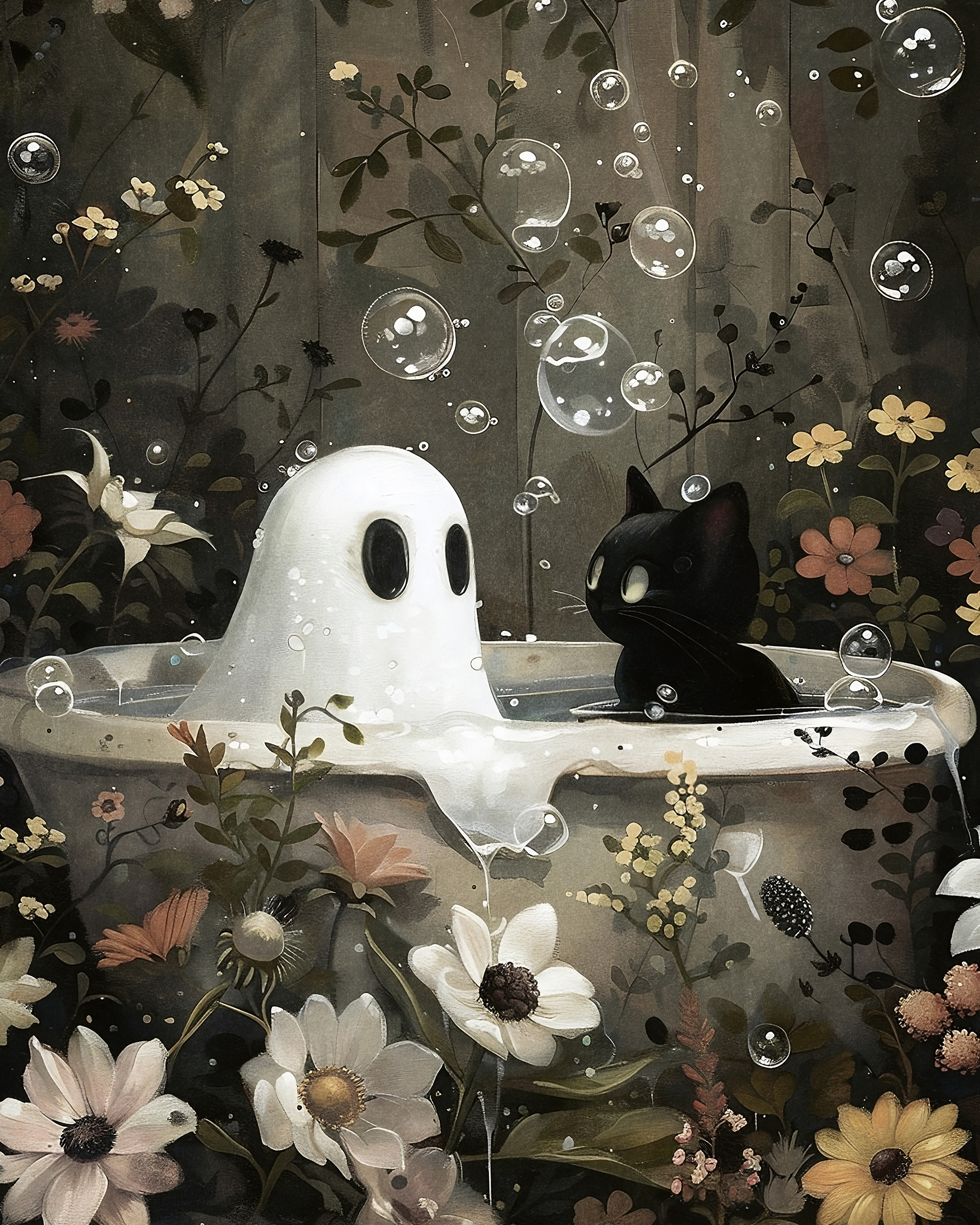Olga Telnova - Ghost Bathtub Poster