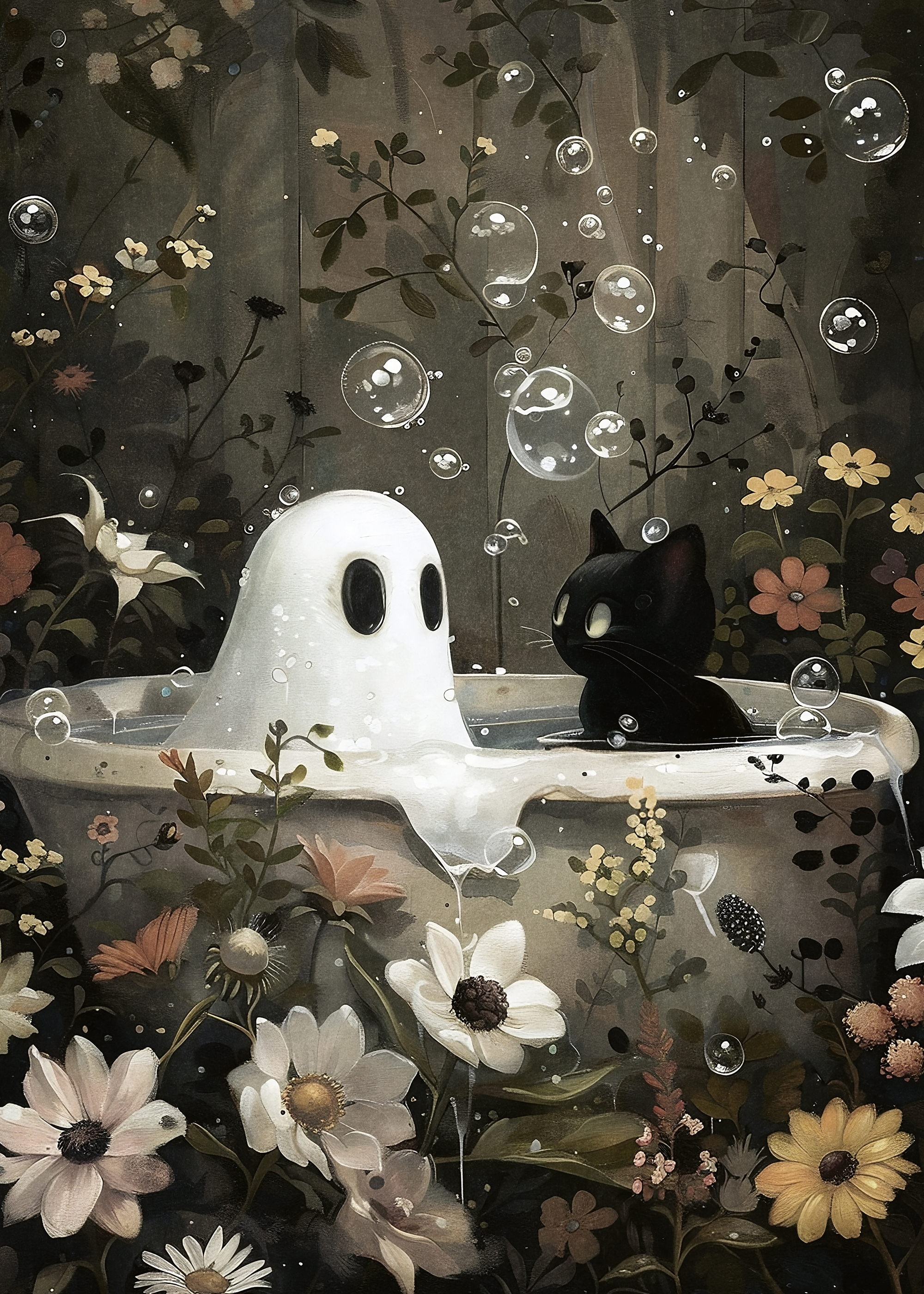 Olga Telnova - Ghost Bathtub Poster