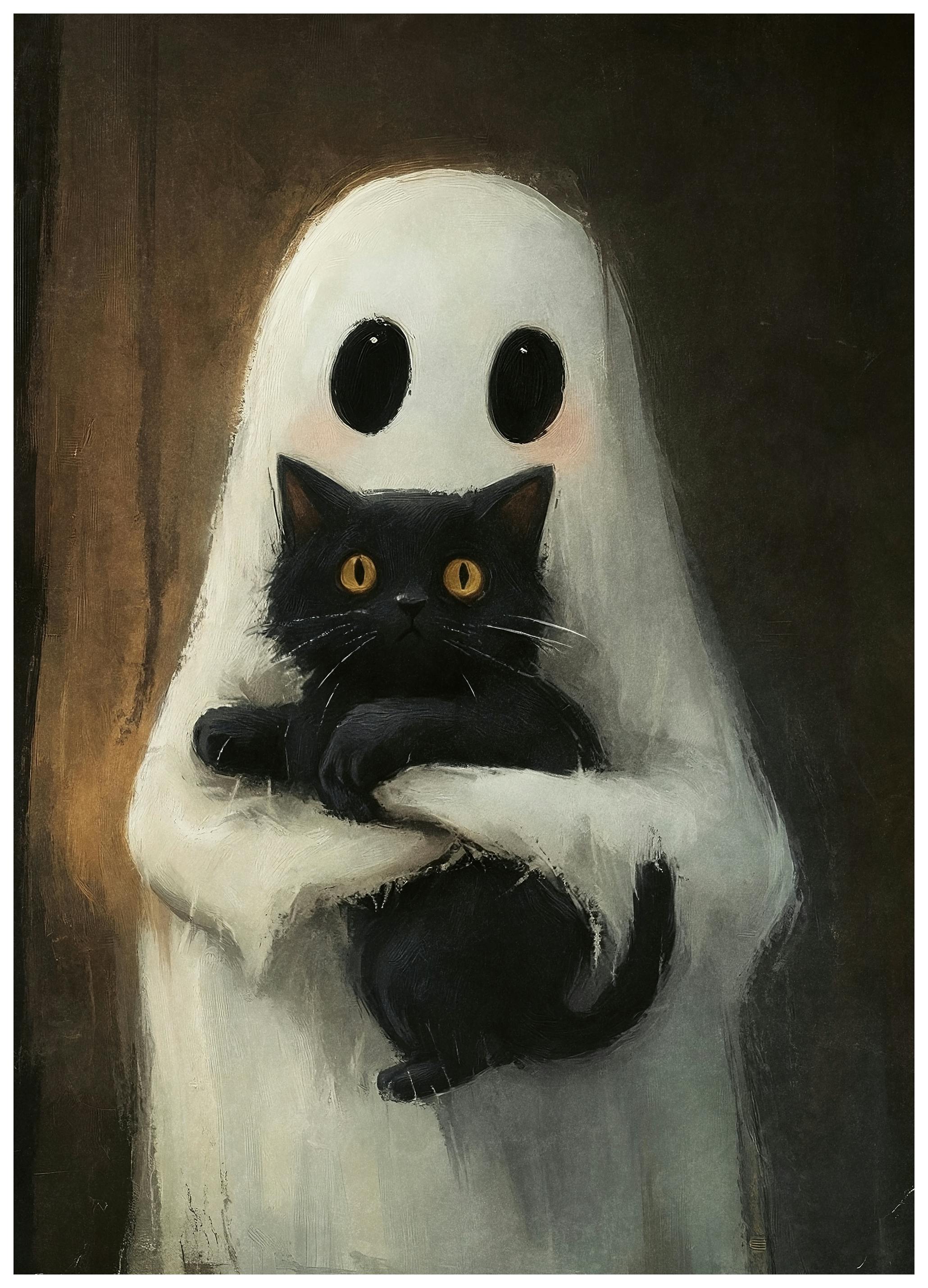 Olga Telnova - Spøkelseskatt Plakat (40x50 cm) - Poster Store