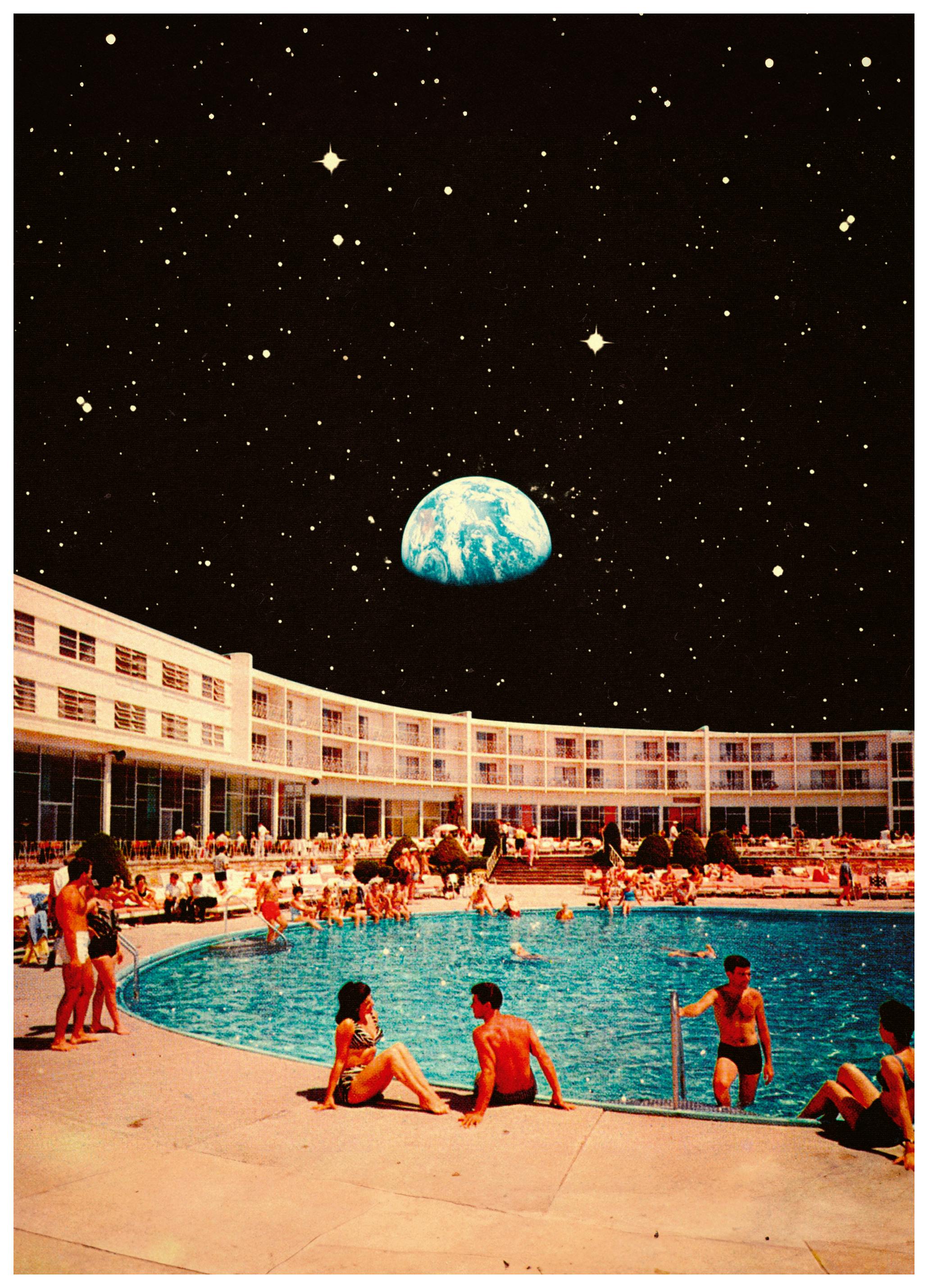 TauDalPoi - Lunar Pool Poster (70x100 cm) - Poster Store