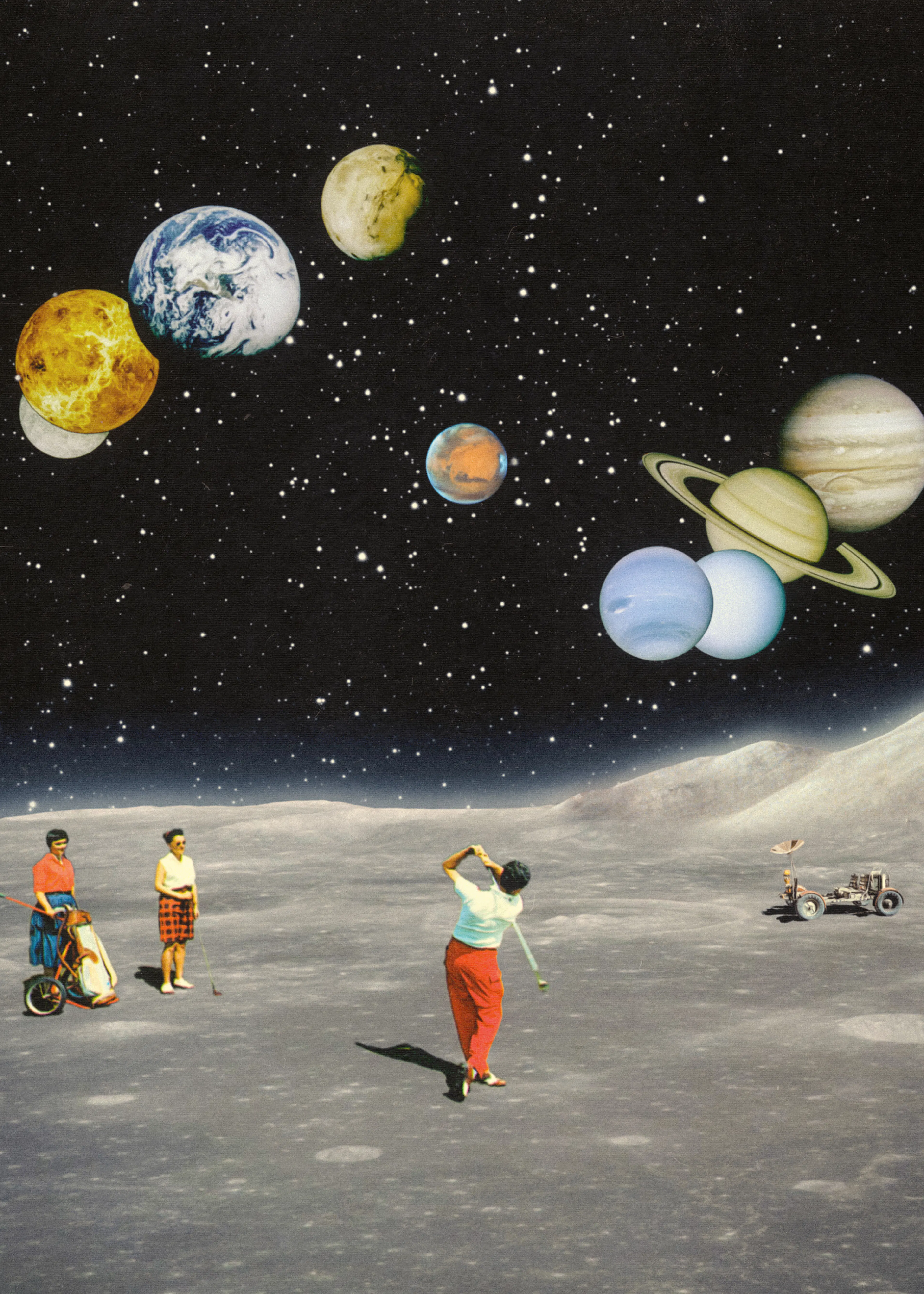 TauDalPoi - ゴルフ 月 惑星 ポスター 0