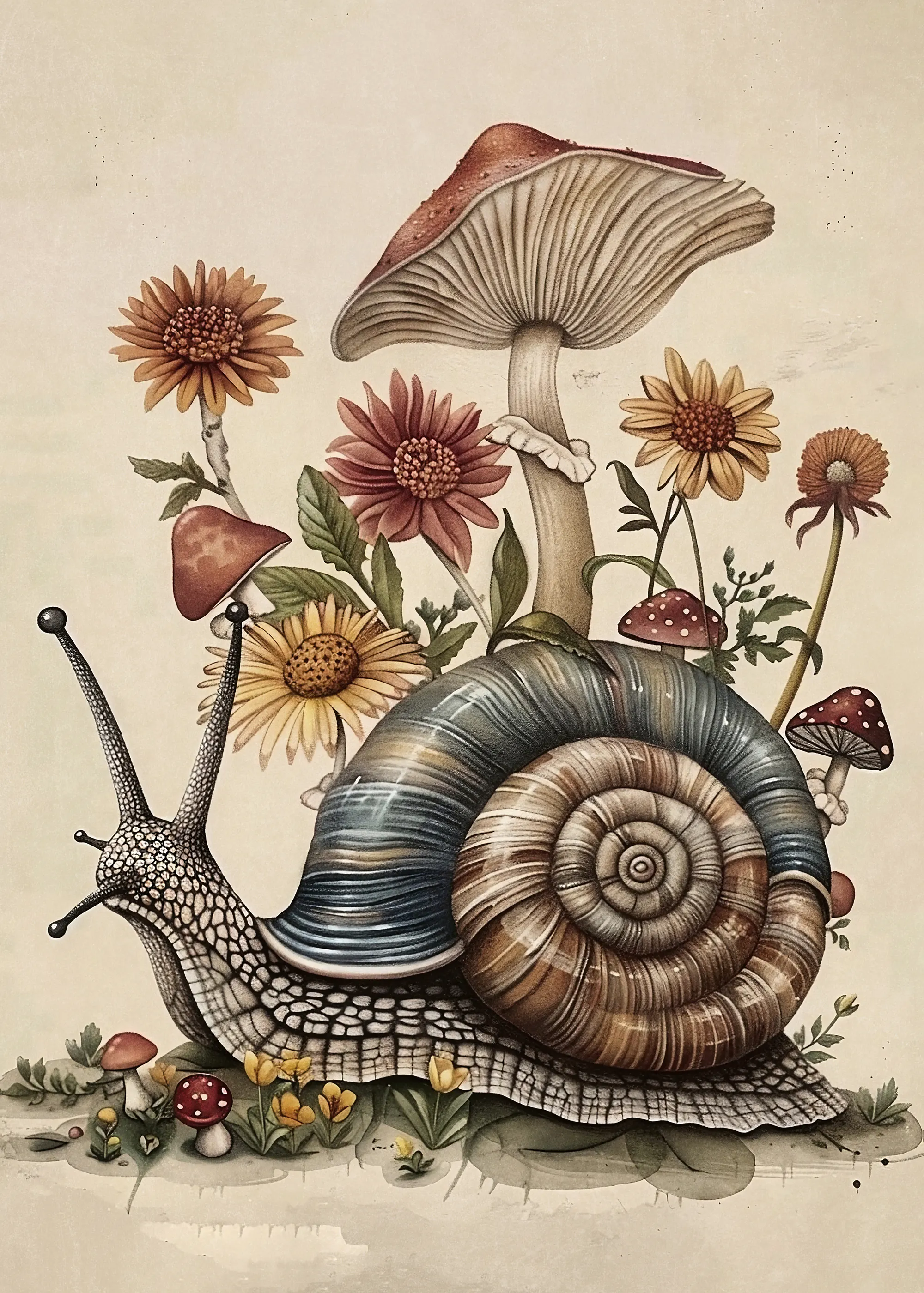 Olga Telnova - Escargot Nature Affiche 0