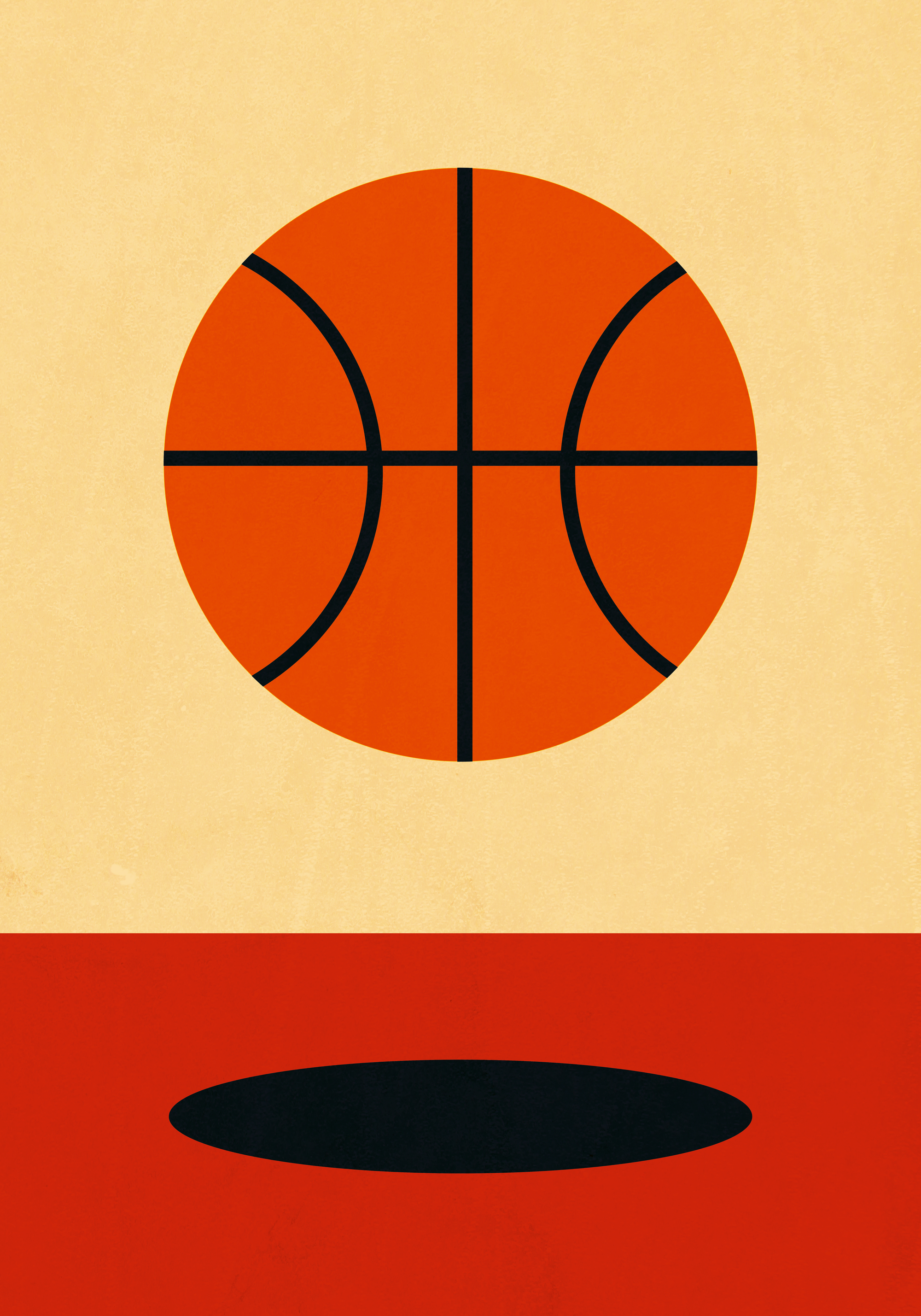 Basketball Hoop Art Poster