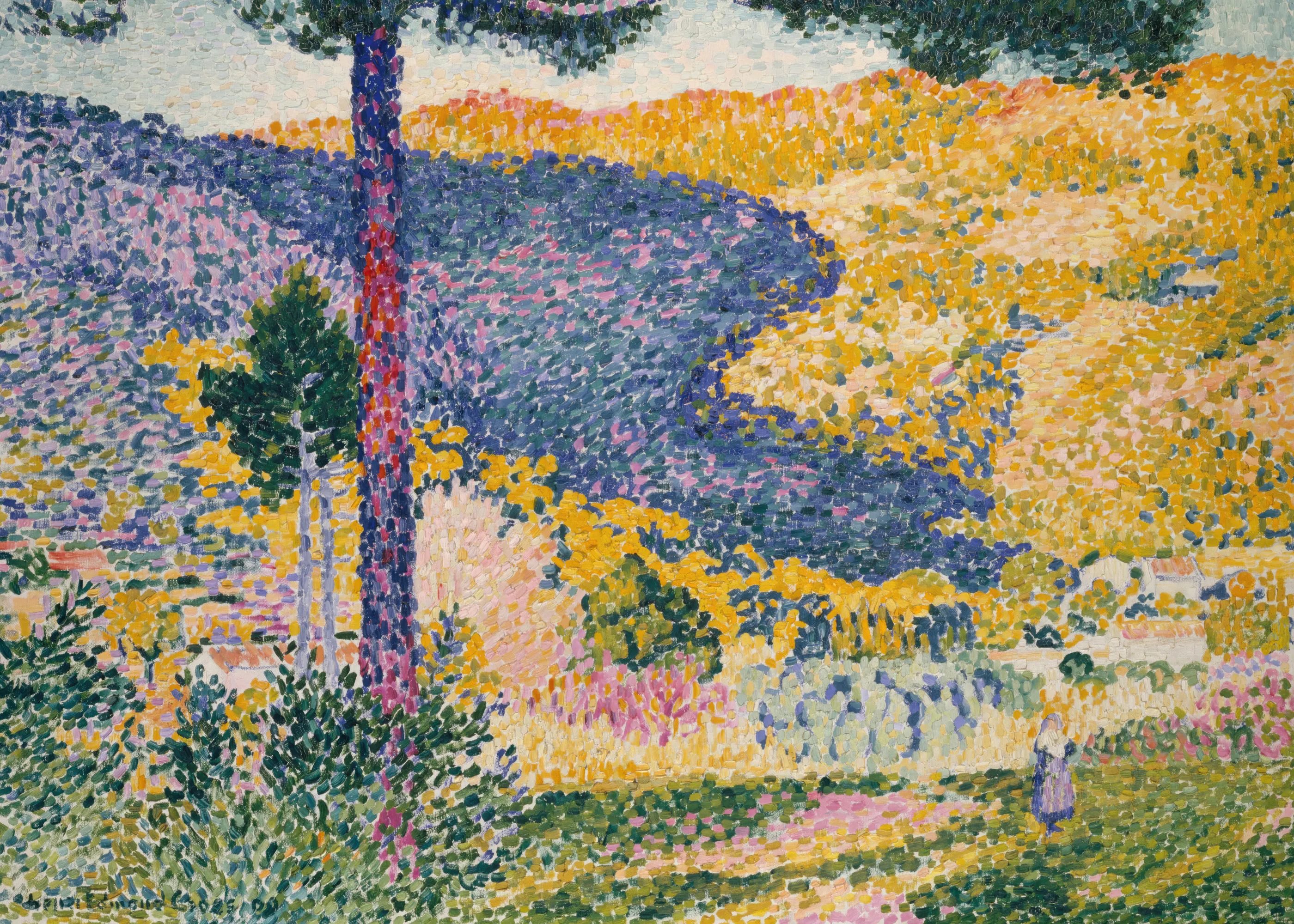 Henri-Edmond Cross - Valley with Fir (Shade on the Mountain) Poster 0