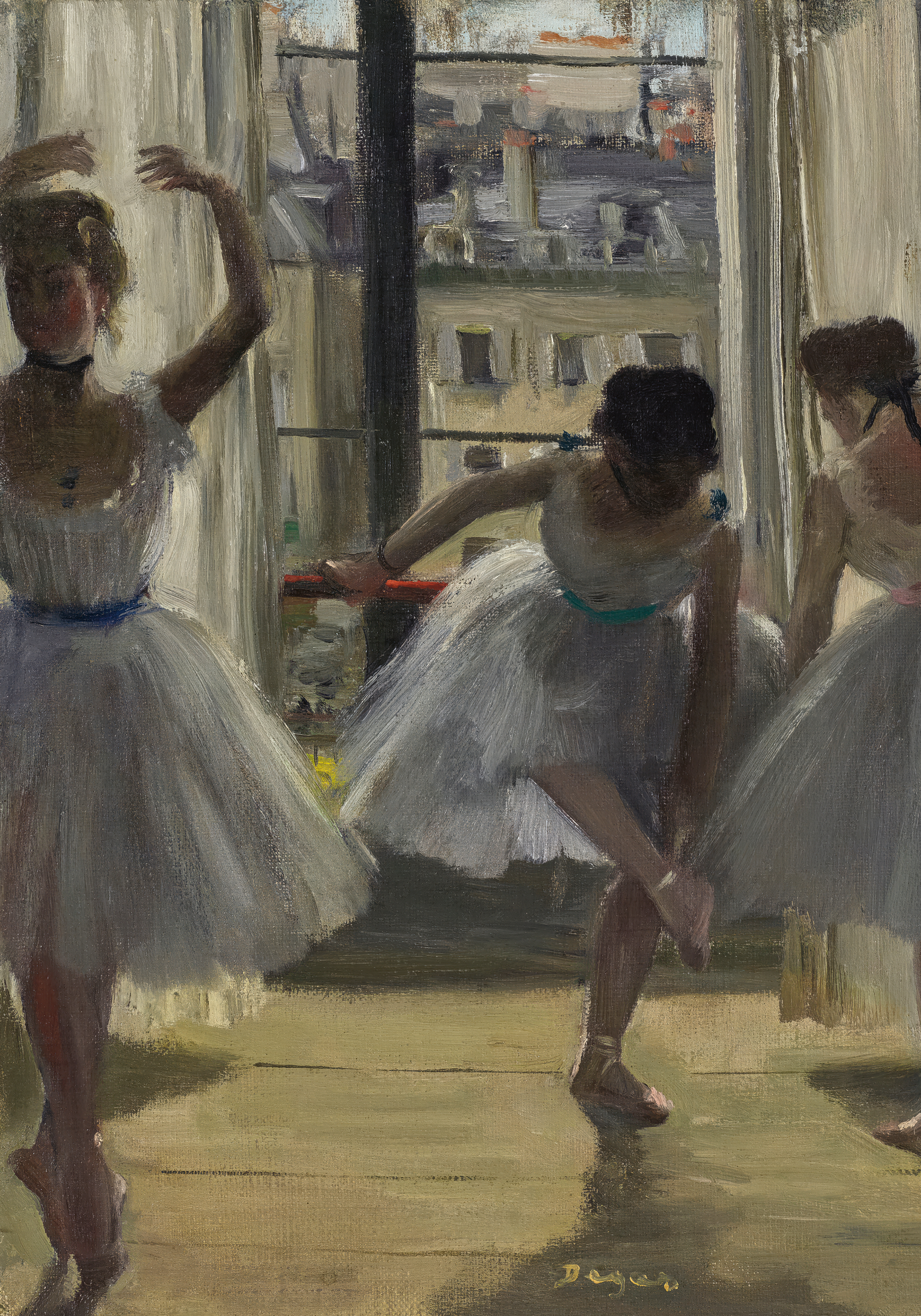 Edgar Degas - Danseuses dans une salle d'exercice Poster