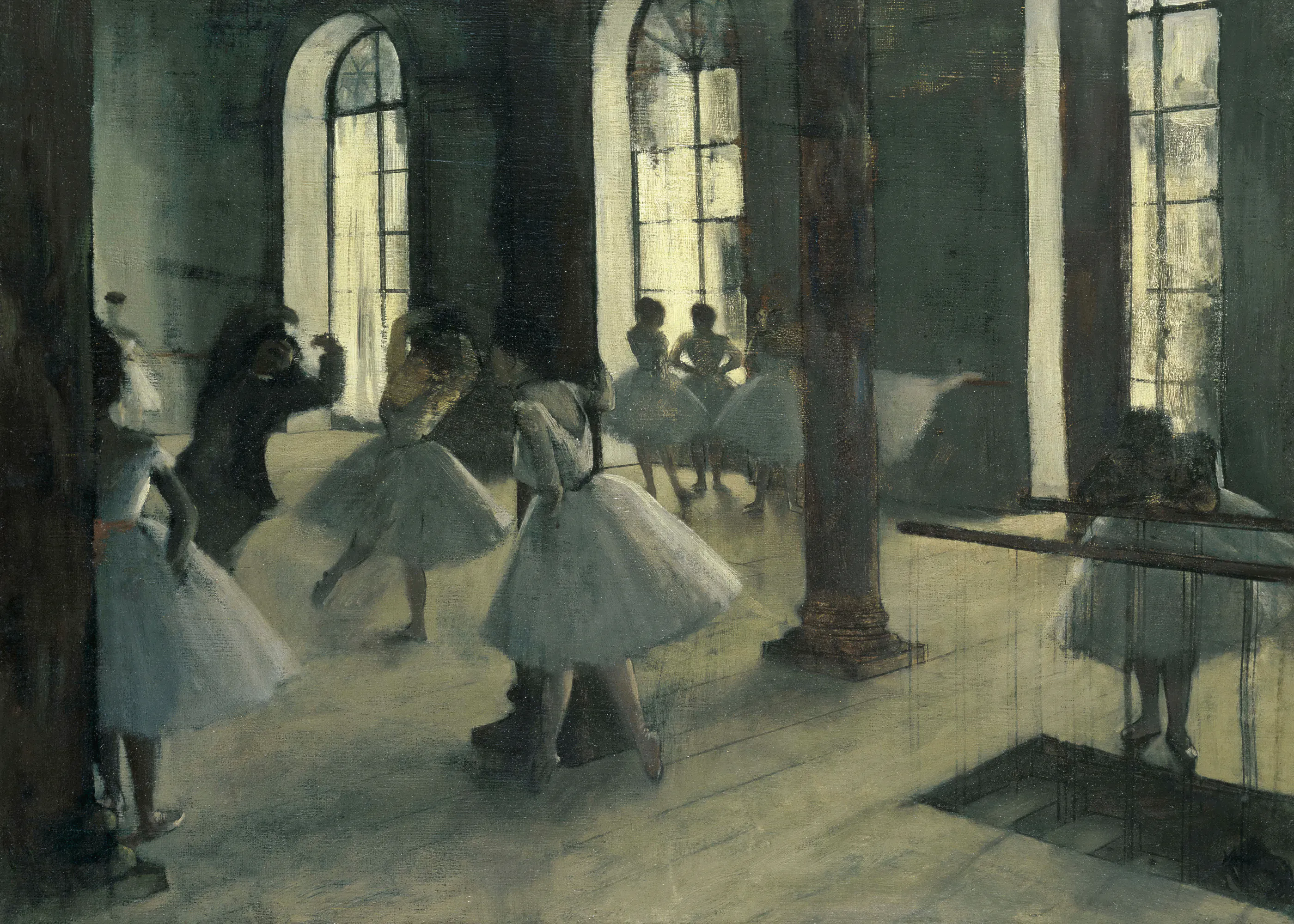 Edgar Degas - La Répétition Au Foyer De La Danse Poster 0