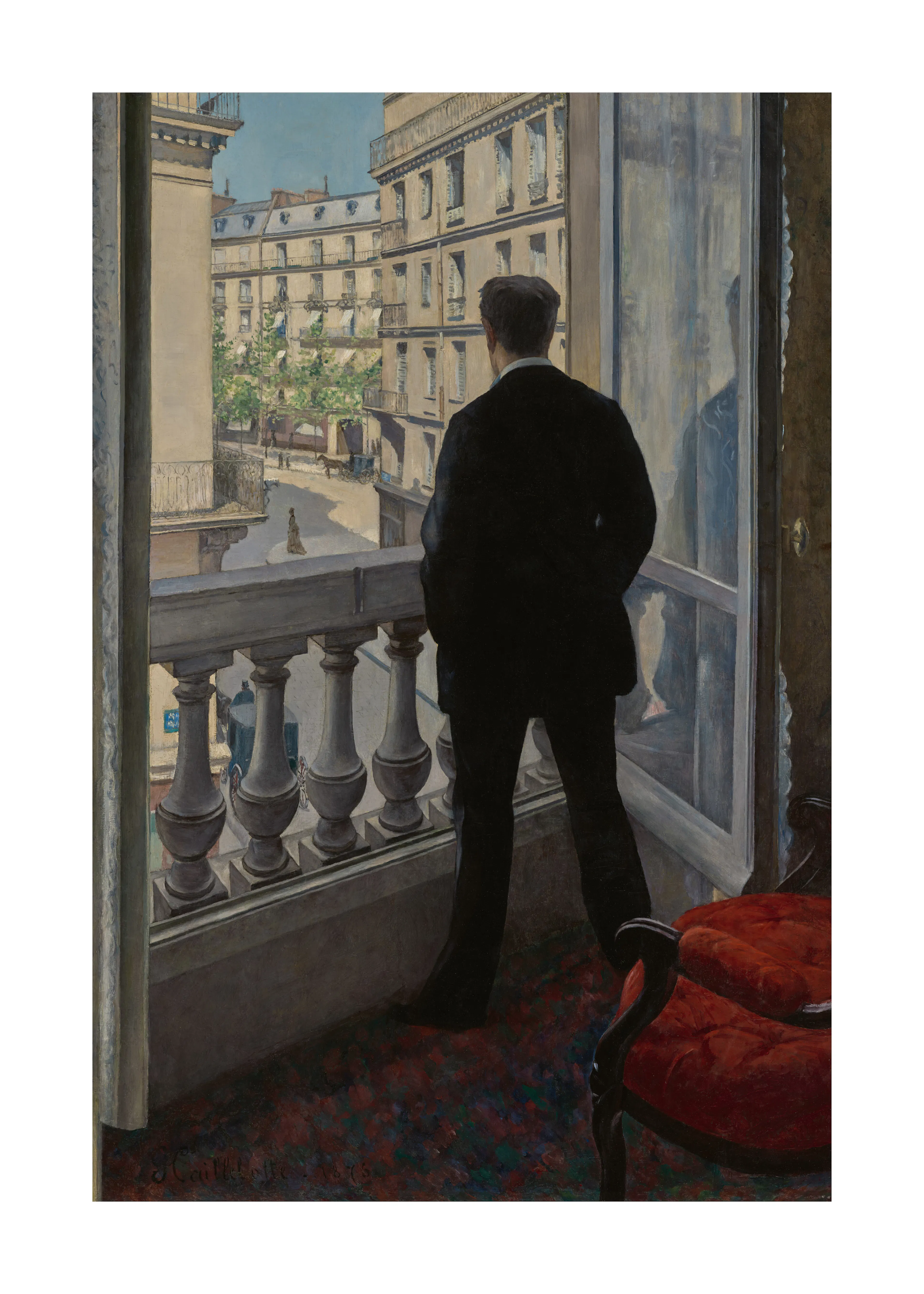 Gustave Caillebotte - 窓辺の青年 ポスター 0