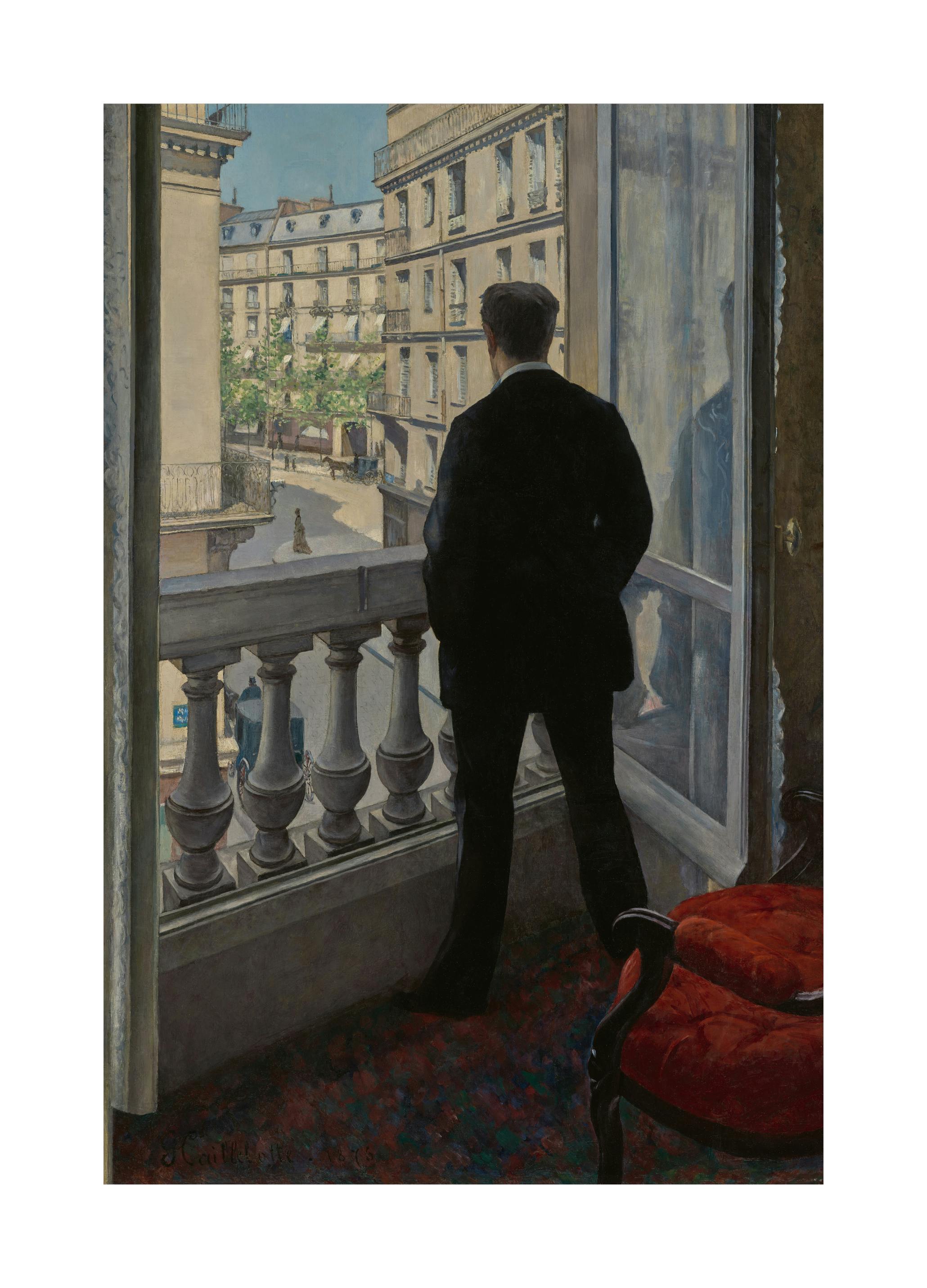 Gustave Caillebotte - Ung Man vid sitt Fönster Poster (30x40 cm) - Poster Store