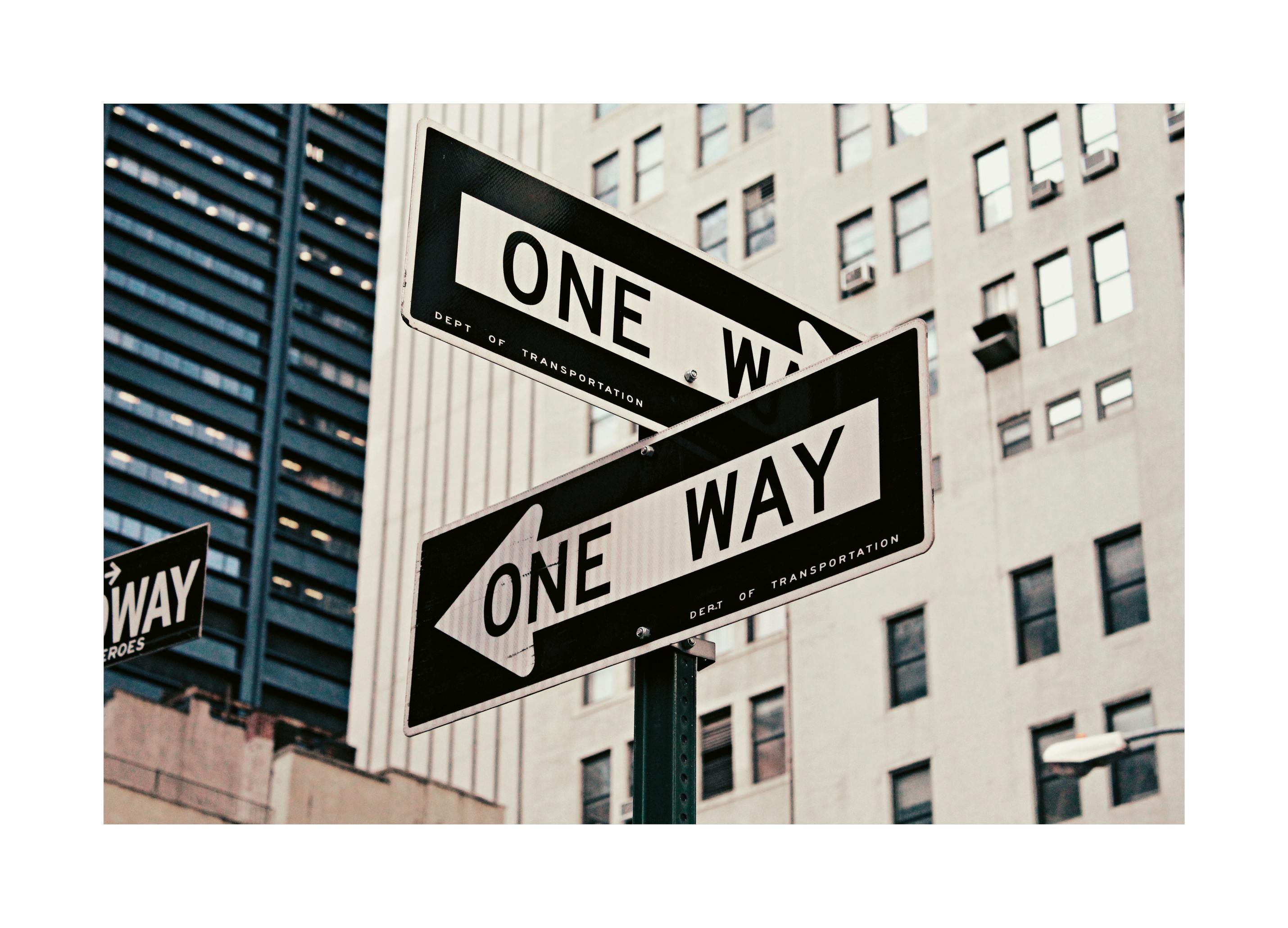 Prints One Way Sign Poster (50x50 cm) - Poster Store