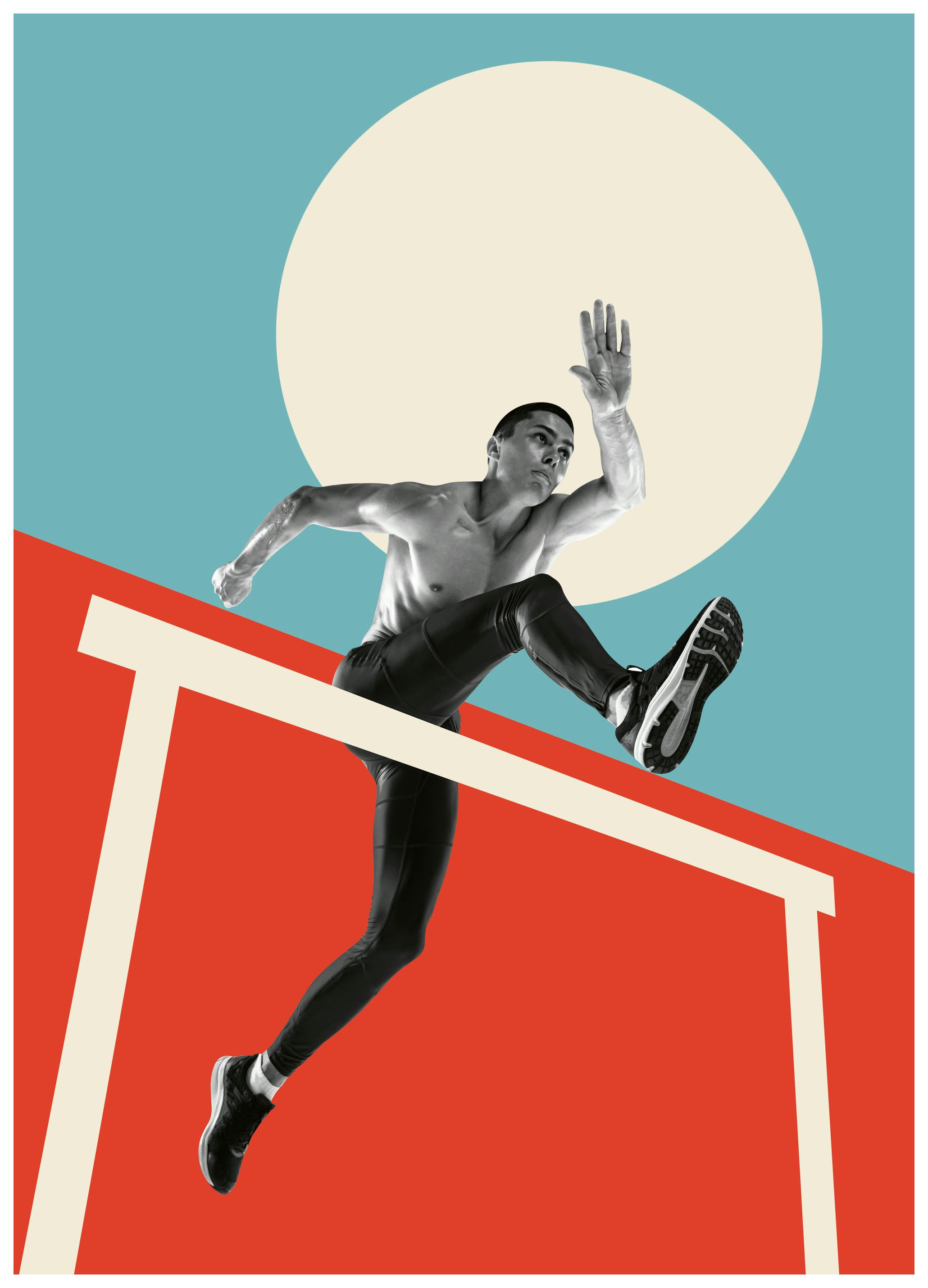 Hurdles Athlete Poster (70x100 cm) - Poster Store