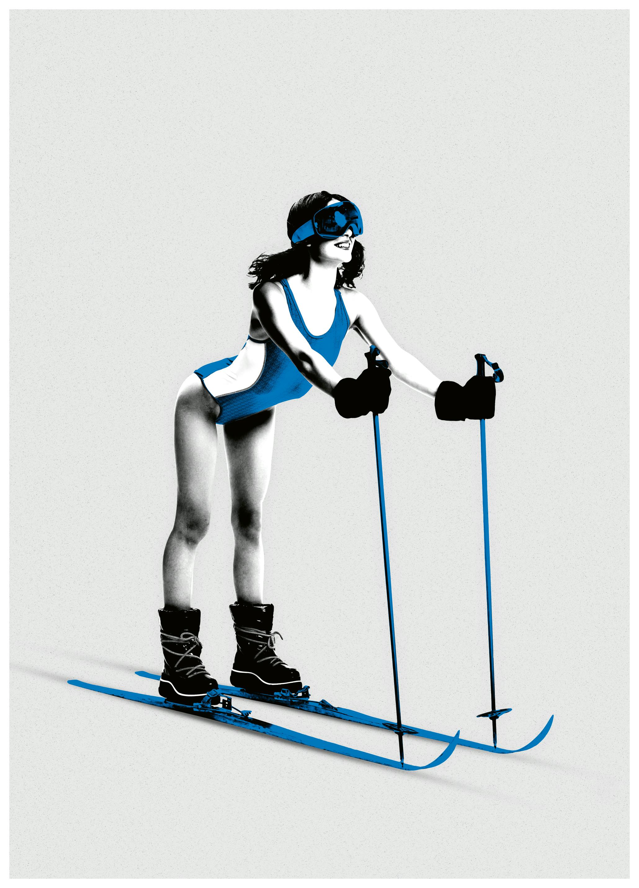 Skiing Athlete Poster (21x30 cm) - Poster Store