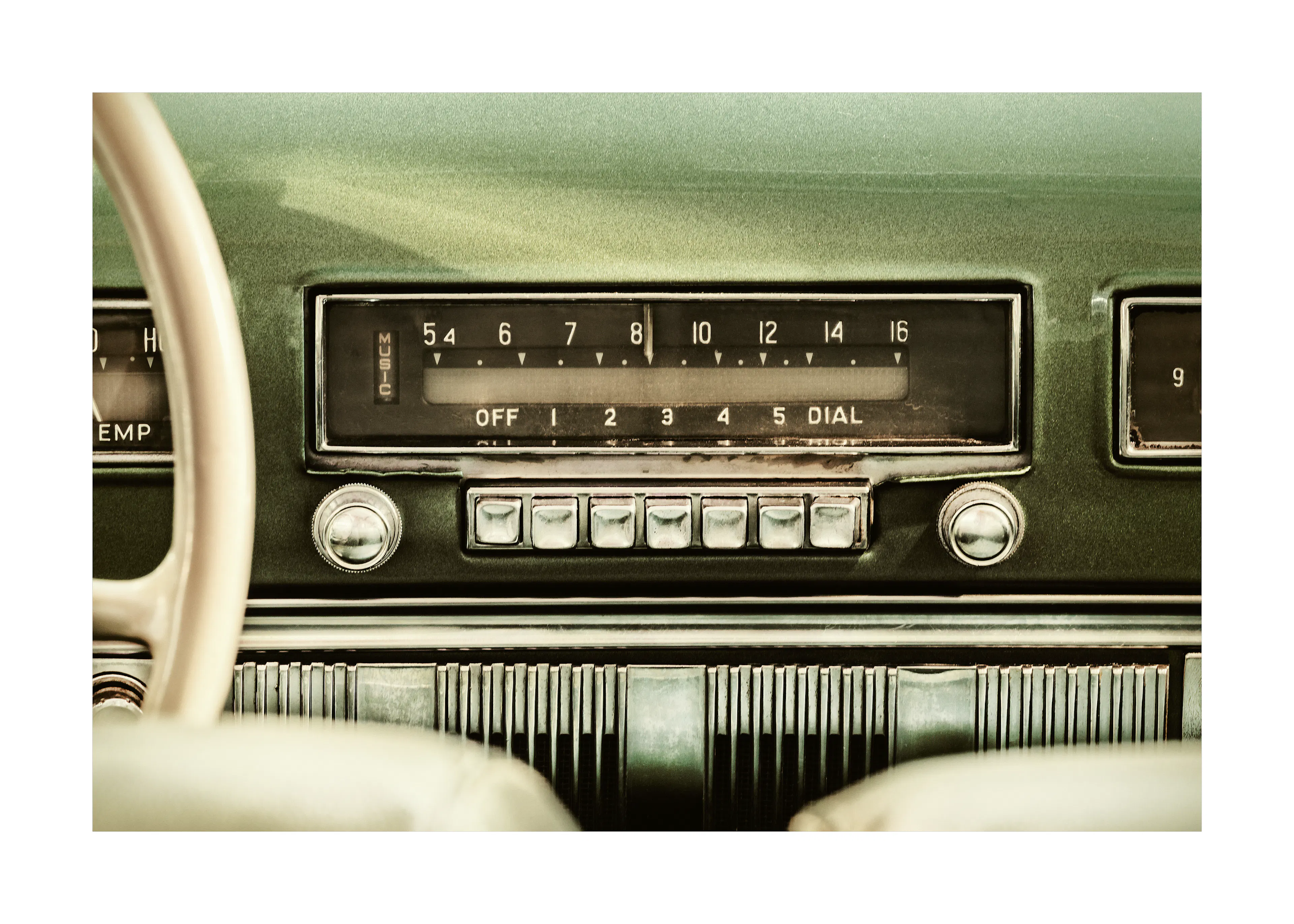 빈티지 자동차 라디오 포스터 0