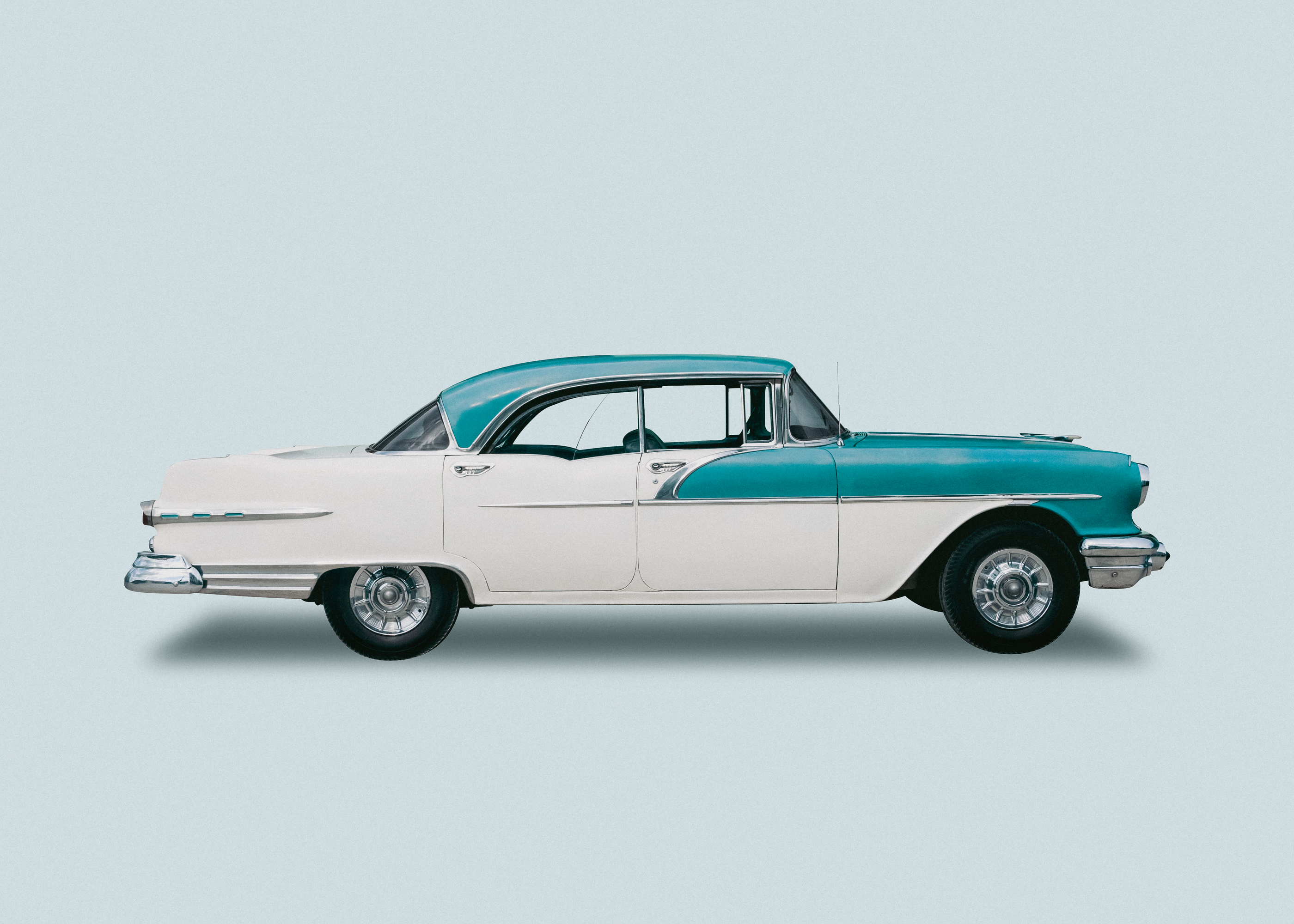 希少 激レア 50sヴィンテージ マジック通貨 ポスター ペーパーアート スカル Blue Vintage Car Poster