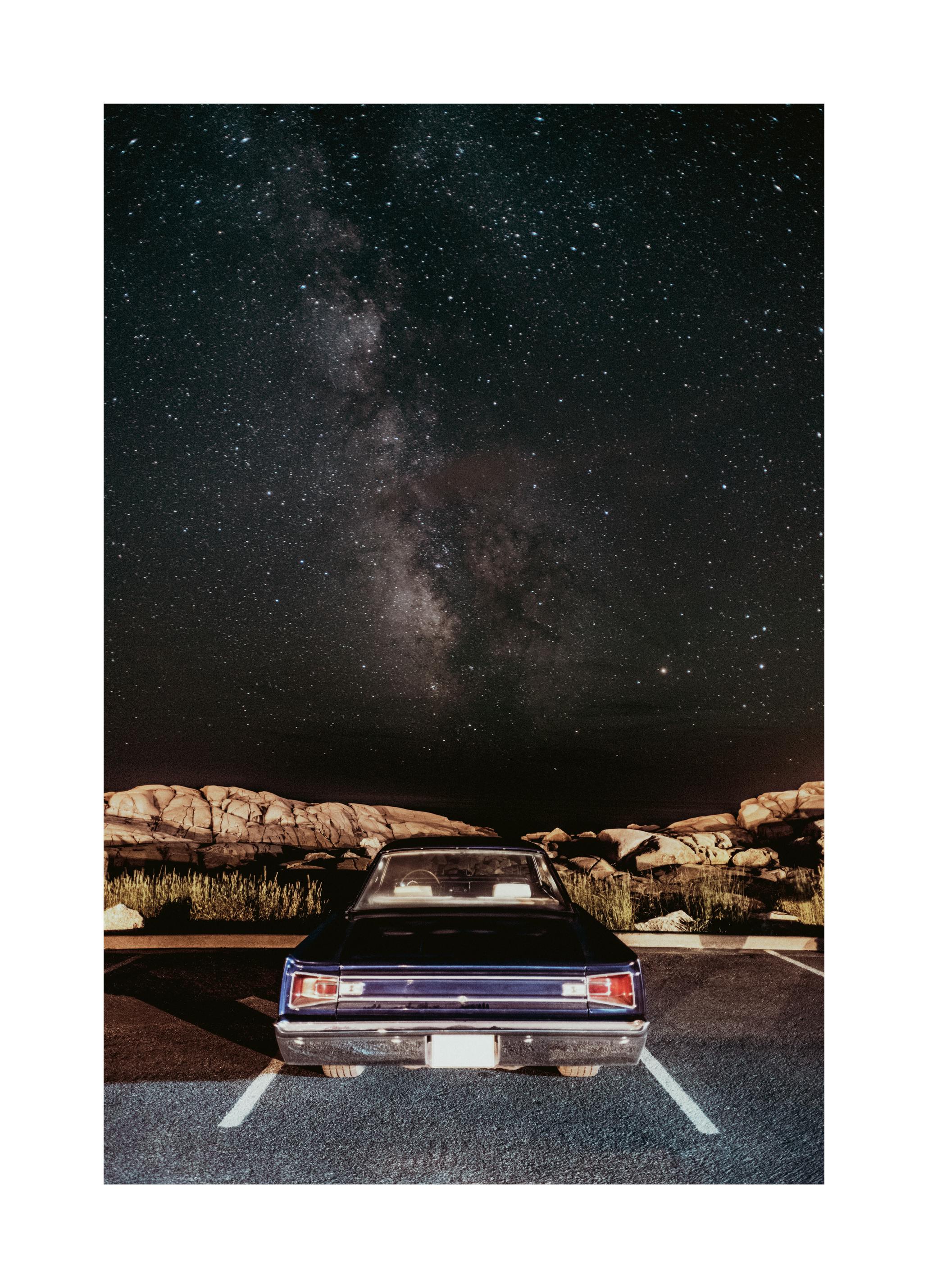 Vintage Car Night Poster (30x40 cm) - Poster Store